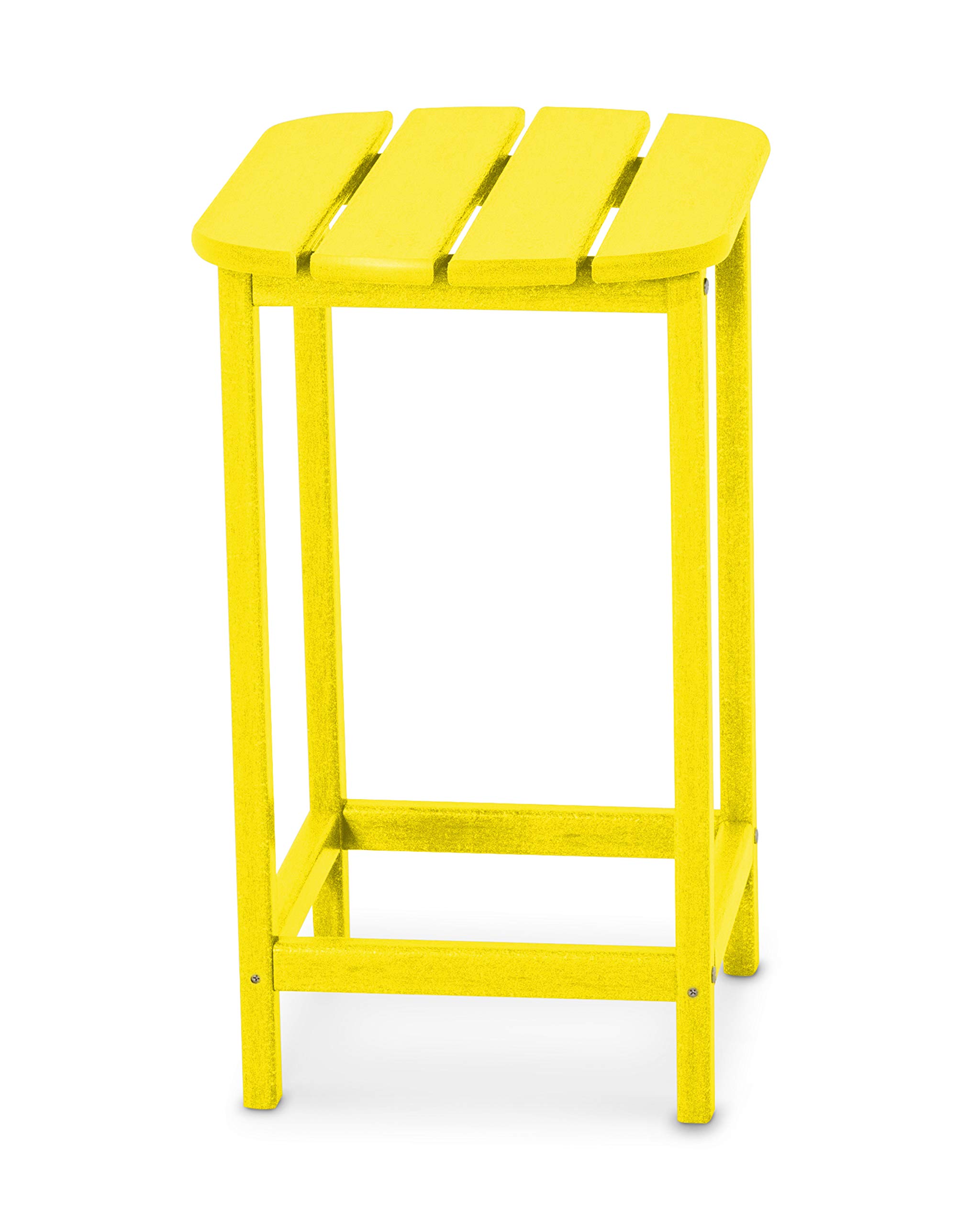 POLYWOOD SBT26LE South Beach 26-Inch Outdoor Counter Height Side Table in Lemon - Perfect for Patio, Poolside & Garden Decor
