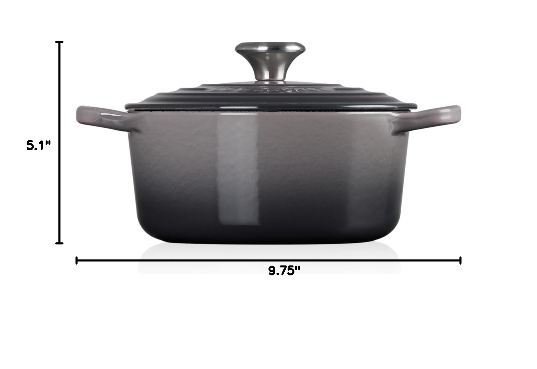 Le Creuset Enameled Cast Iron Signature Round Dutch Oven 2 Quart - Oyster Color | Premium Kitchen Cookware for Soups, Stews & Baking | Perfect for Stovetop, Oven & Table Serving
