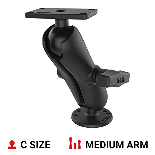 Humminbird Helix 5 RAM-202-153-202U Double Ball Mount with Medium Arm - Enhanced Stability for Marine Navigation & Fishing