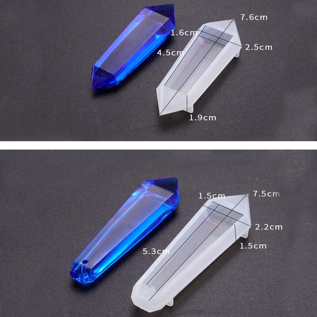 FineInno 6-Piece Pendulum Resin Molds Set - Gemstone Pendant Molds for DIY Necklaces, Quartz Crystal Epoxy Casting Molds for Jewelry Making & Art Crafts - Perfect for Handmade Gifts, Home Decor, and Crystal Healing Accessories