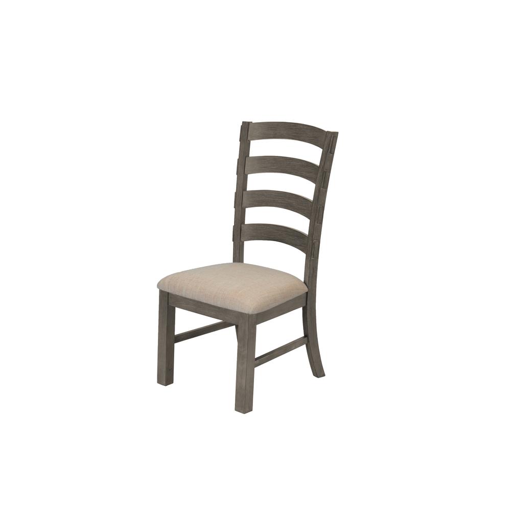 Set of 2 Modern Wood and Linen Side Chairs - Sturdy Dining Room Chairs for Kitchen, Breakfast Nook or Small Space Decor - Perfect for Home, Apartment and Office Use
