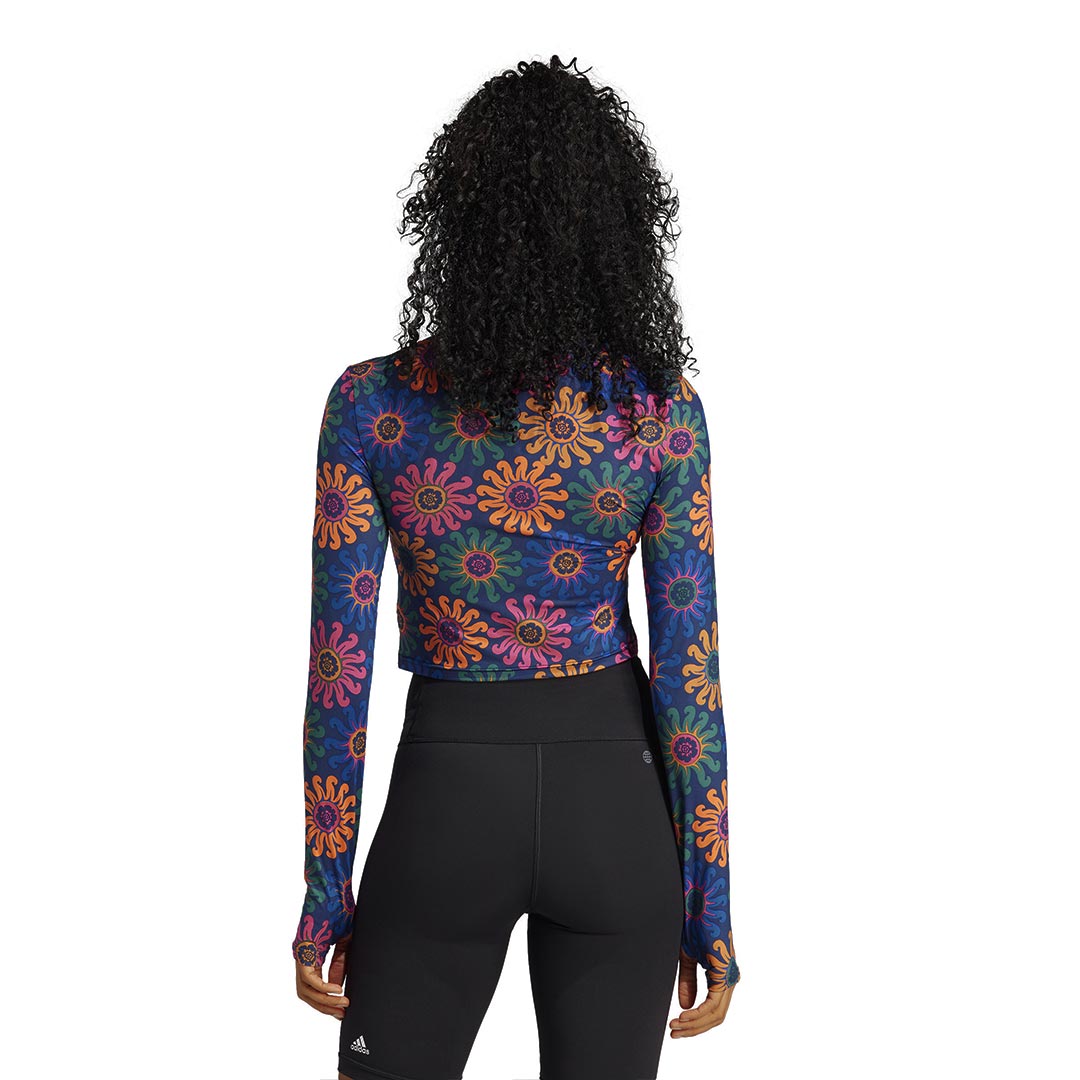 Adidas Women's Adidas x FARM Rio Crop Long Sleeve T-Shirt (IM2360) - Athletic Wear, Yoga, Running & Casual Outfits