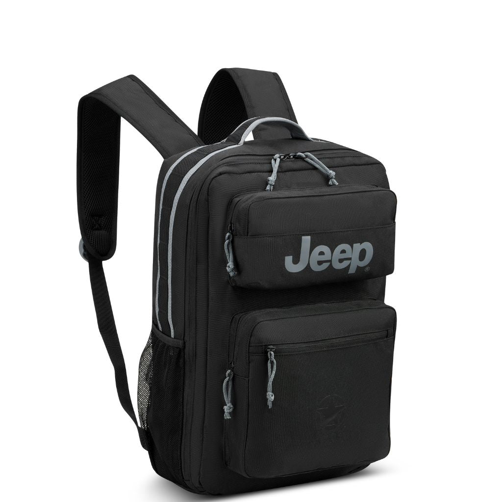 Jeep Multipurpose 15 Inch Laptop Backpack for Men & Women - Durable Water-Resistant Travel Backpack with USB Charging Port - Perfect for Work, School, College & Outdoor Adventures (Black)