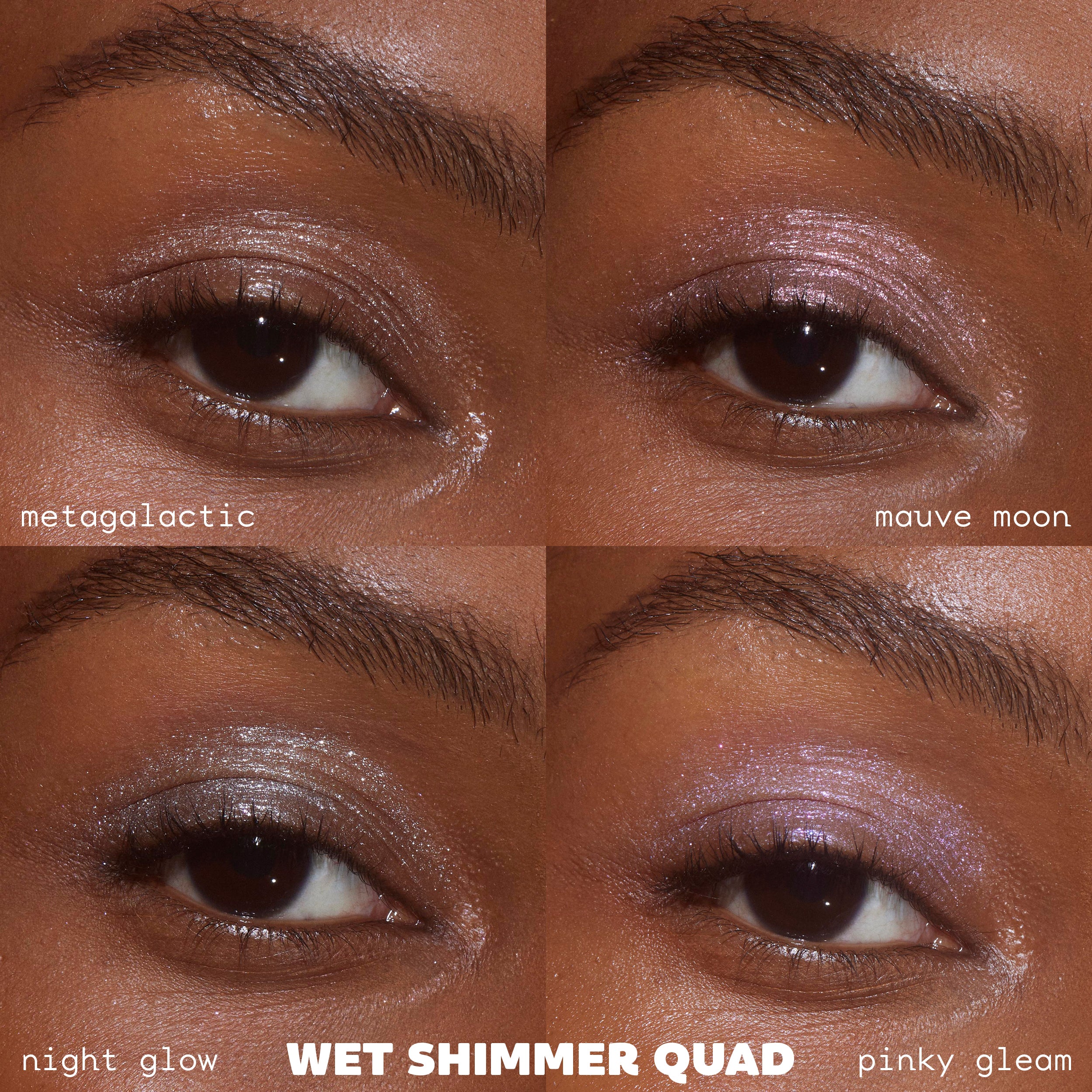 Wet Shimmer Quad Eyeshadow Palette - Long Lasting, Highly Pigmented, Vegan & Cruelty-Free Makeup for Party, Night Out & Special Occasions