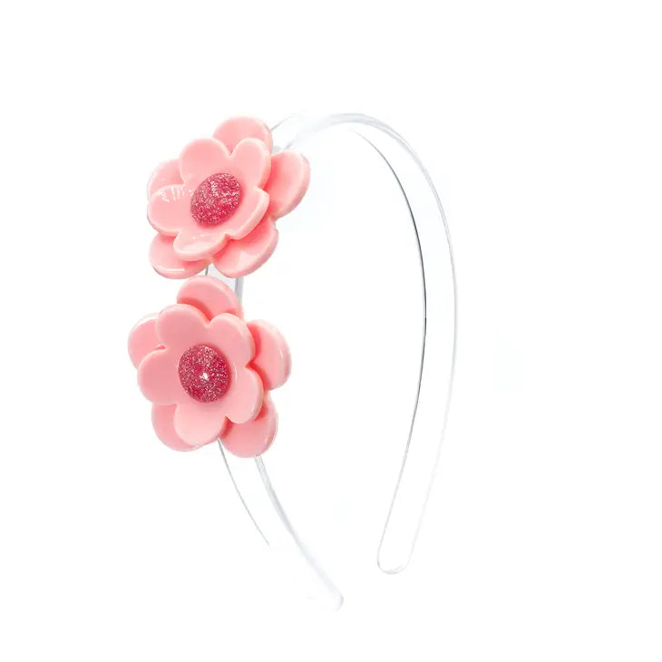 NY Camellia Flower Pink Headband for Women - Elegant Floral Hair Accessory for Weddings, Parties & Special Occasions
