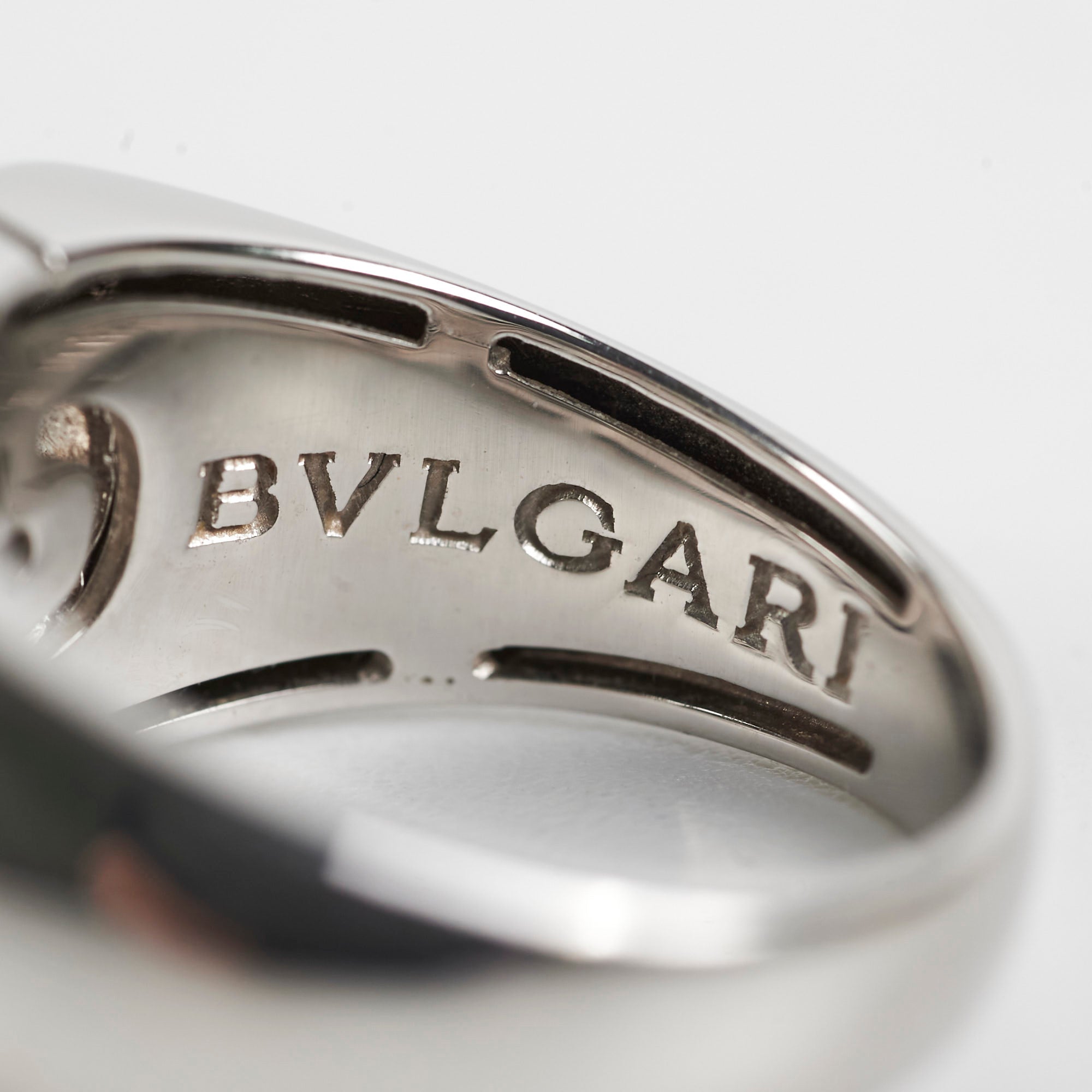 Bvlgari 18k White Gold Parentesi Ring - Size 52 (US 6) - Luxury Italian Jewelry for Women - Perfect for Weddings, Anniversaries & Special Occasions