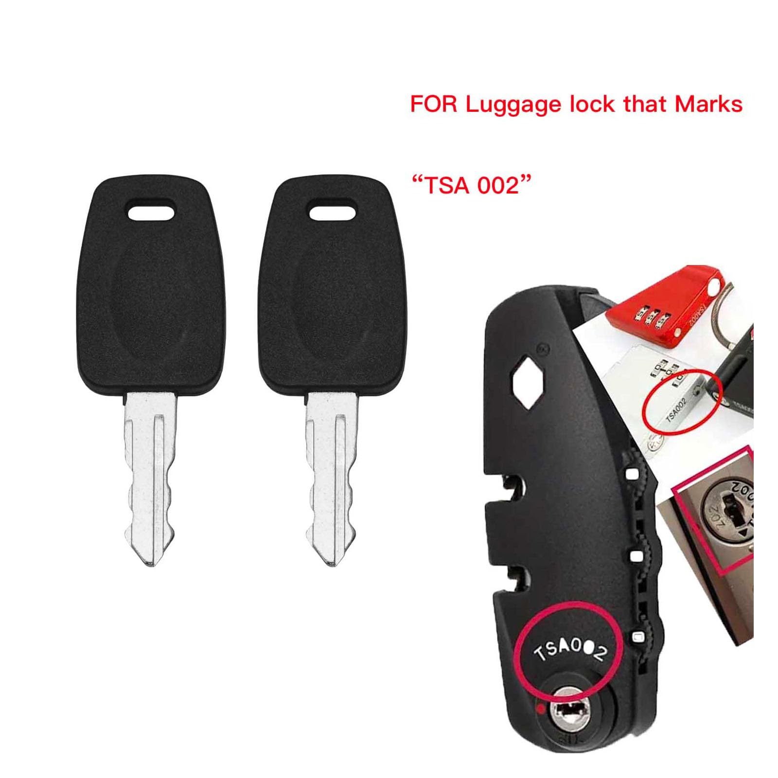 **TSA 002 Key for Luggage Lock - 2 Pack | TSA002 Master Key Compatible with Suitcase Password Locks | Luggage Lock Repair Tool | Perfect for Travel, Security & Lost Key Replacement**