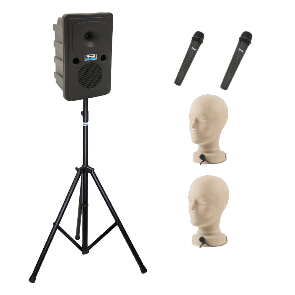 Anchor Audio Go Getter XU4 - Portable PA Speaker System with 4 Wireless Microphones | Perfect for Outdoor Events, Parties, and Public Speaking
