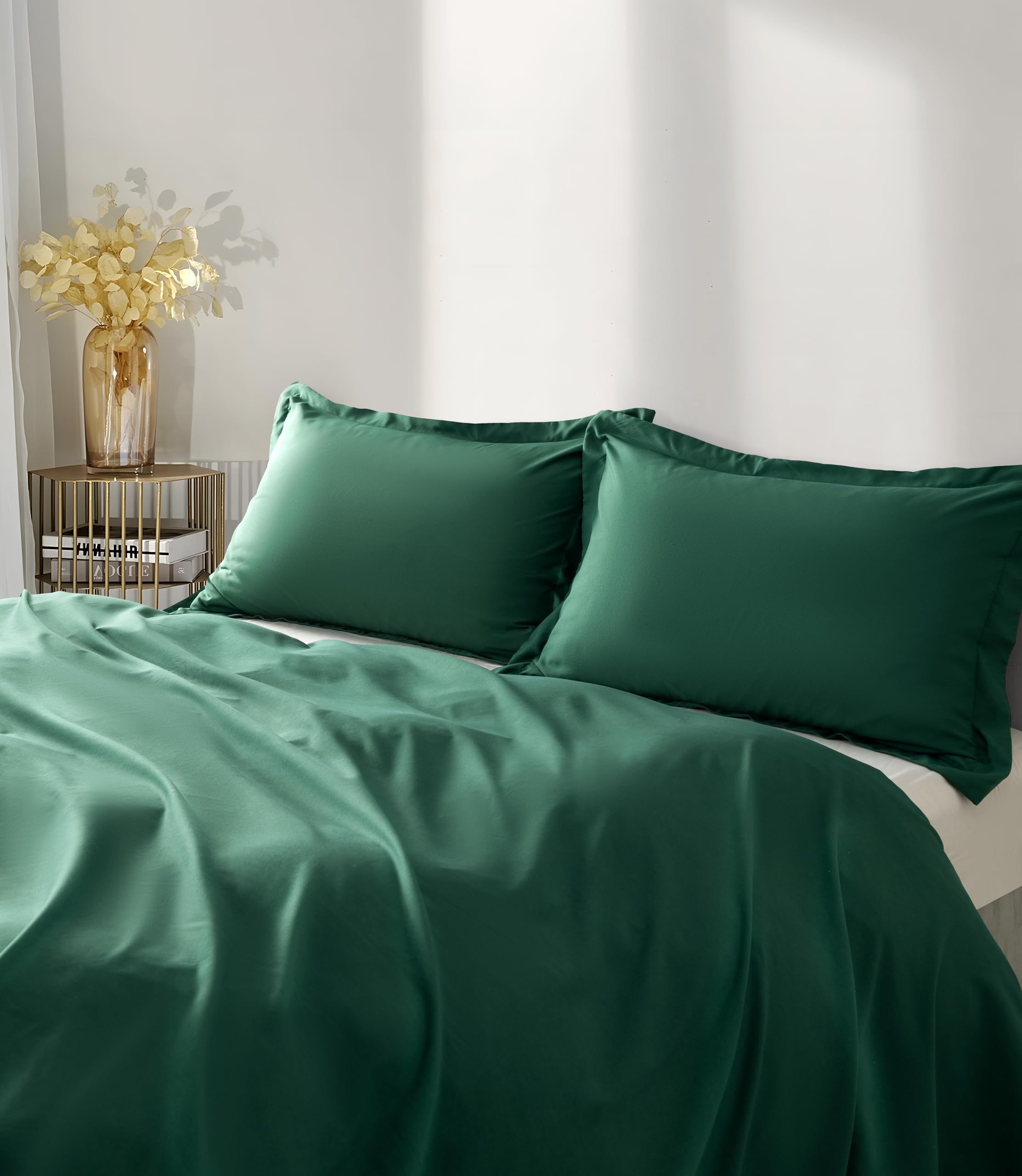 2 Pack Dark Green Travel Pillow Cases 12x16 - Soft Breathable Microfiber Toddler Pillow Covers with Wide Edge Envelope Closure | Perfect for Airplane, Car Trips & Kids Bedroom