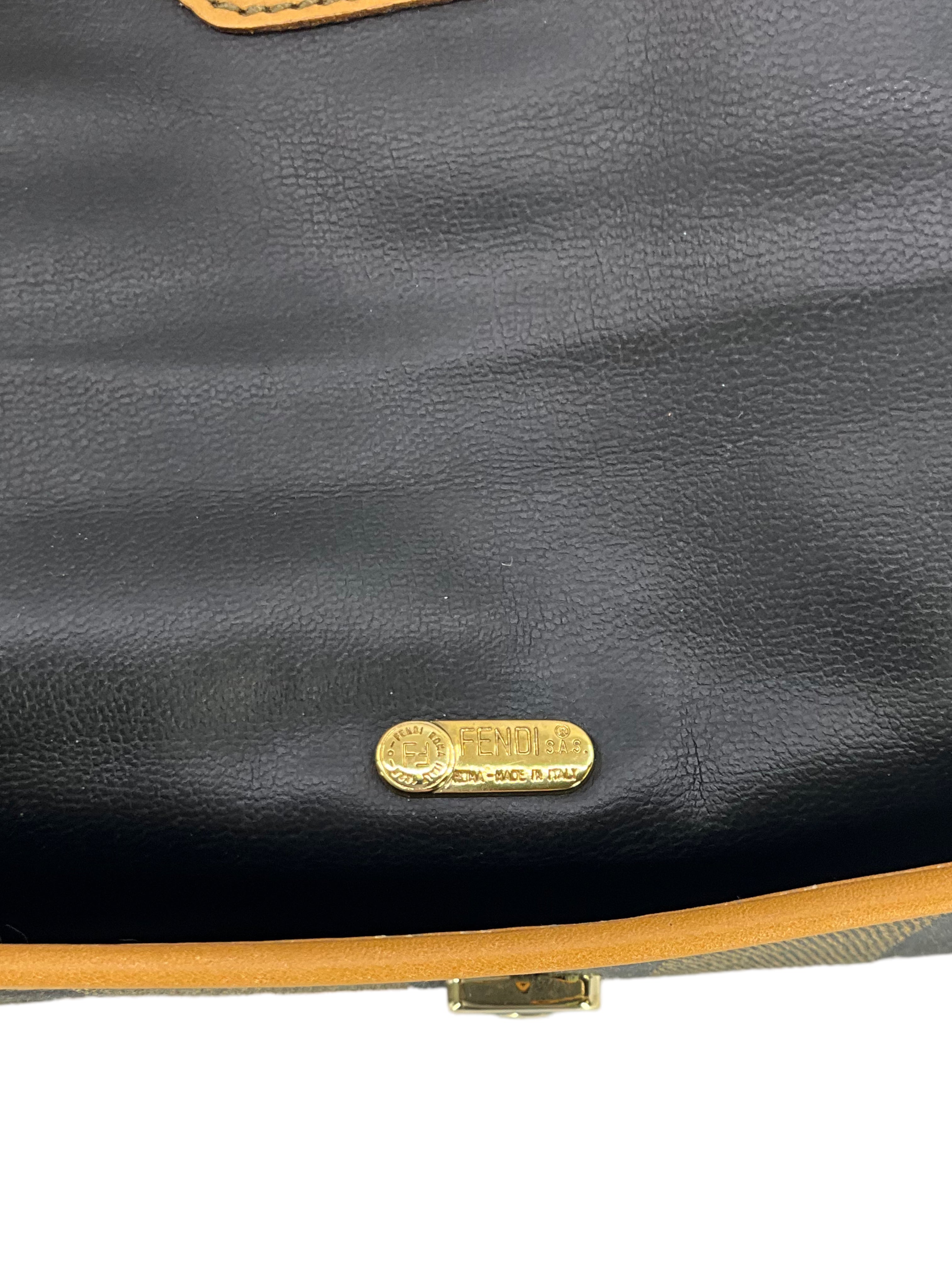 FENDI Vintage Vinyl Pequin Striped Envelope Clutch Bag for Women | Luxury Designer Handbag for Evening Parties & Special Occasions