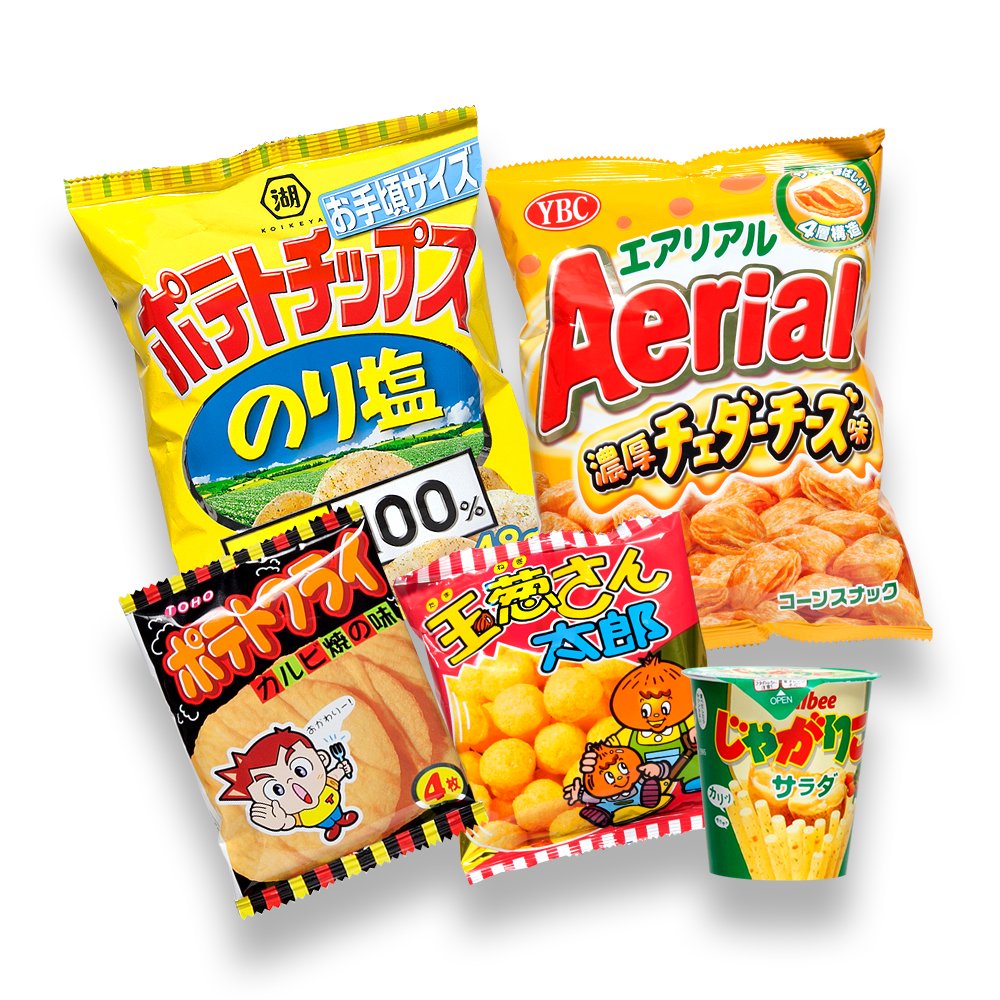 Japanese Dagashi Snack Party Box - Assorted Popular Japanese Candy & Chocolate with Pocky & AKIBA KING - Perfect for Birthday Parties, Anime Events & Cultural Celebrations