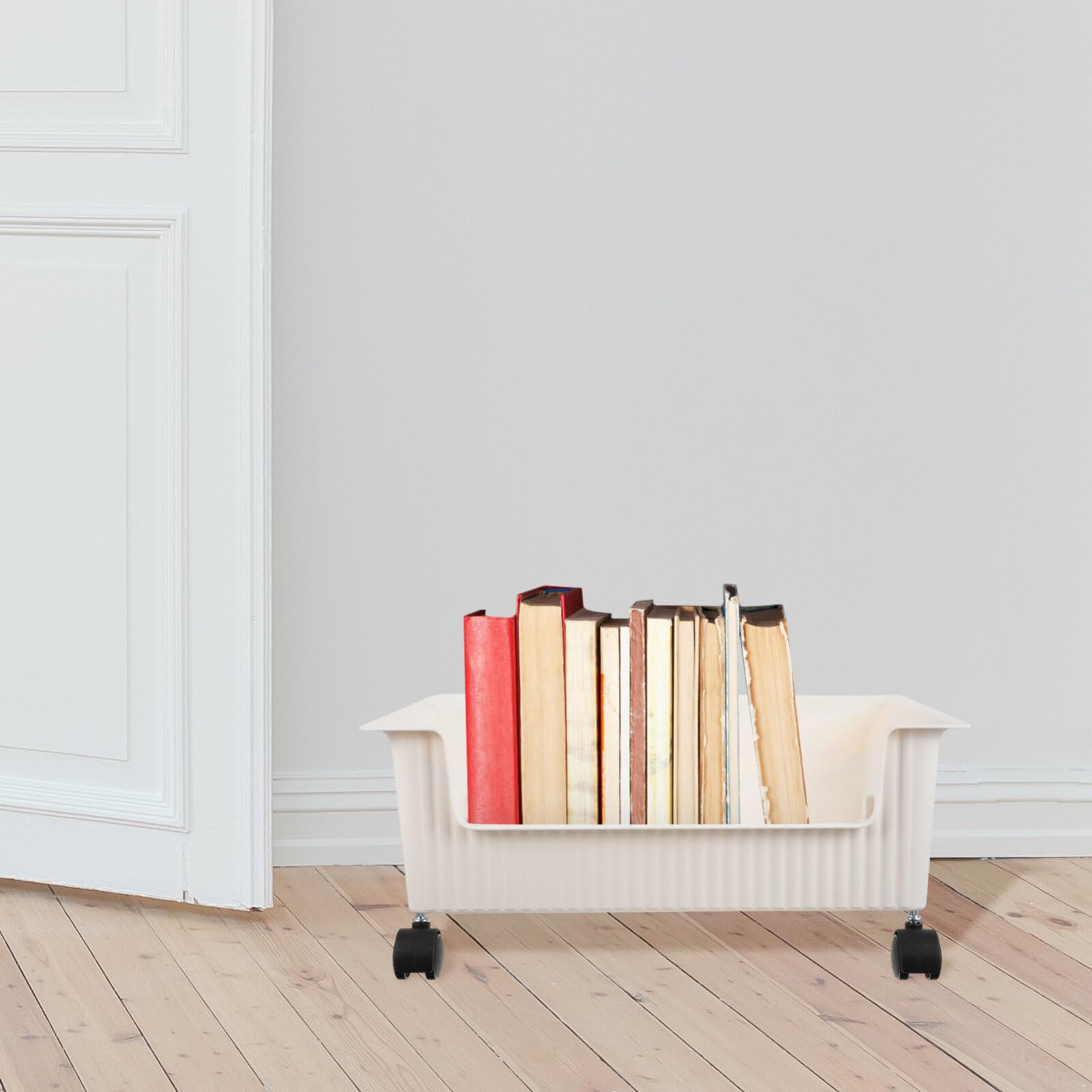 Veemoon Kids Book Storage Organizer with Wheels - Under Desk Toy & Bookcase, Mobile Bookshelf for Kids Room, Playroom & Classroom - Perfect for Organizing Books, Toys & School Supplies