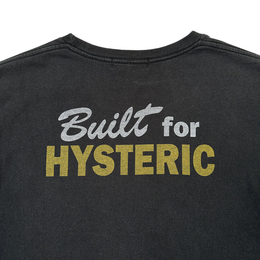 HYSTERIC GLAMOUR 'BUILT' T-Shirt for Men & Women - Vintage Graphic Tee - Soft Cotton Streetwear - Perfect for Casual Outfits, Concerts & Urban Fashion