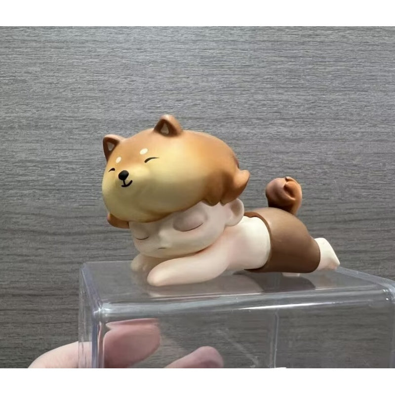 DIMOO Shiba Inu Lying Down Figure - Limited Edition Collectible for Anime Fans, Home Decor & Office Display