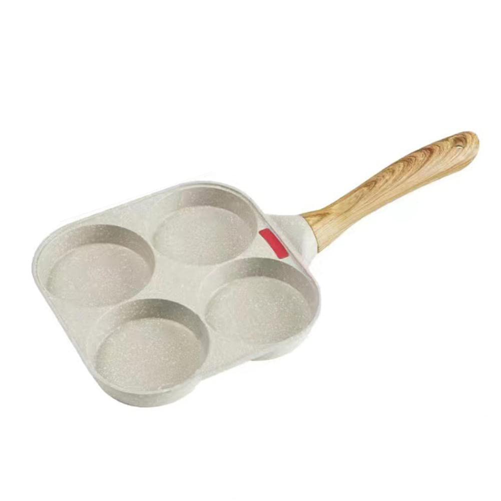 SAXTZDS 4-Hole Non-Stick Omelet Pan - Perfect for Eggs, Burgers & Breakfast - Multi-Purpose Egg Cooker for Home & Kitchen Use