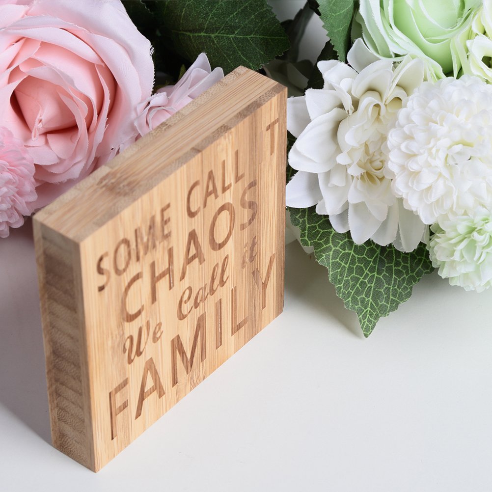 ARTIBETTER Decorative Word Plaque - Rustic Wooden Block Sign for Home Wall Decor | Perfect for Farmhouse, Living Room & Bedroom Decorations