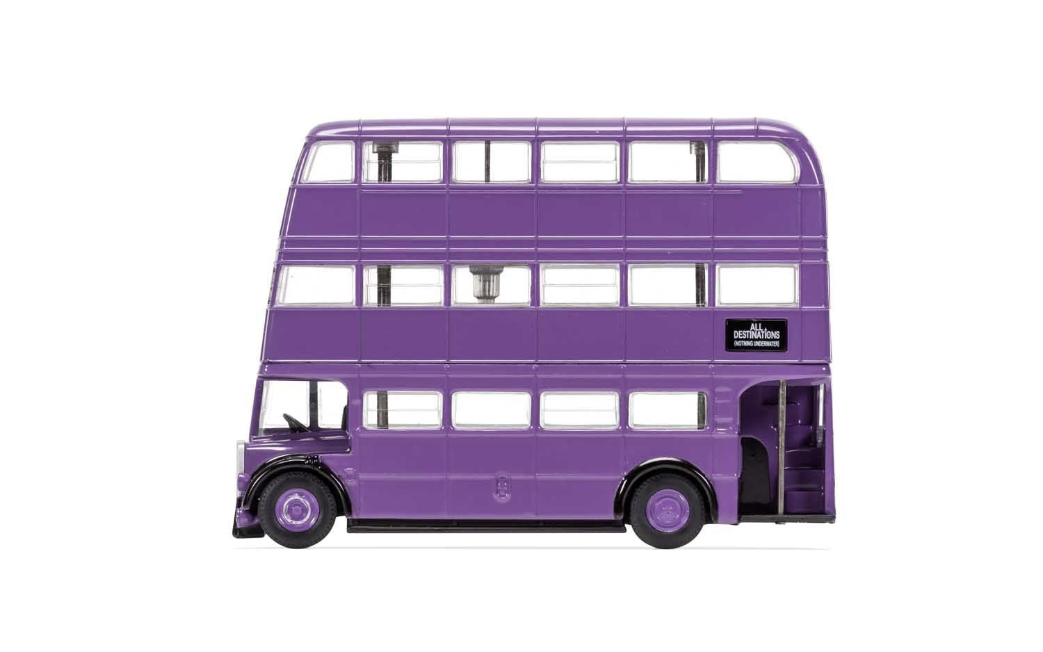 Corgi Harry Potter Knight Bus Triple Decker Diecast Model - Purple Collectible Movie Replica for Display & Gift Giving