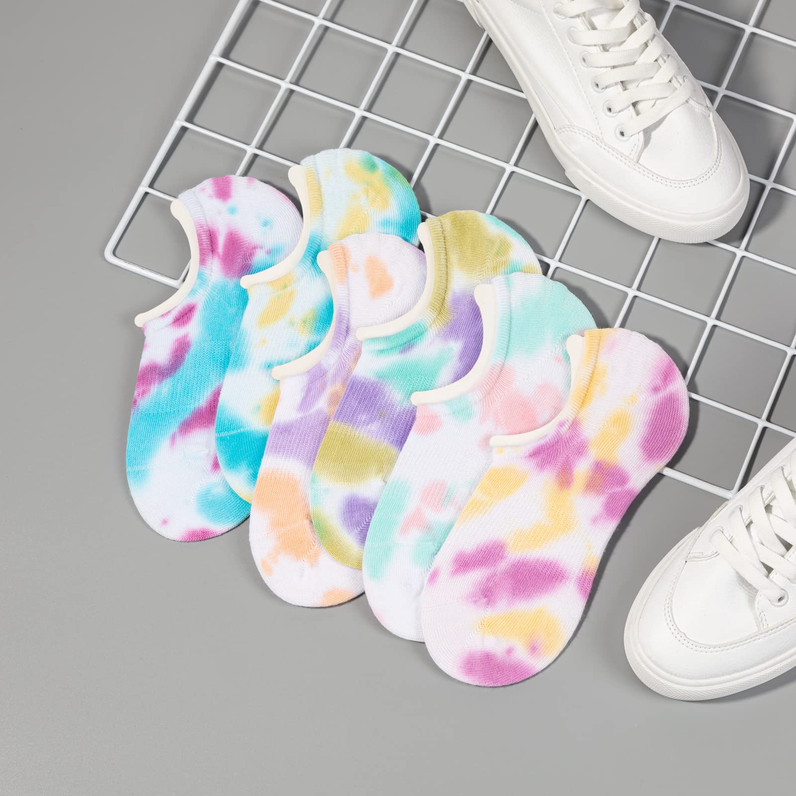 IDEGG No Show Socks for Women & Men - Low Cut Invisible Liner Socks with Anti-Slip Grip - Perfect for Running, Athletic Shoes & Casual Wear