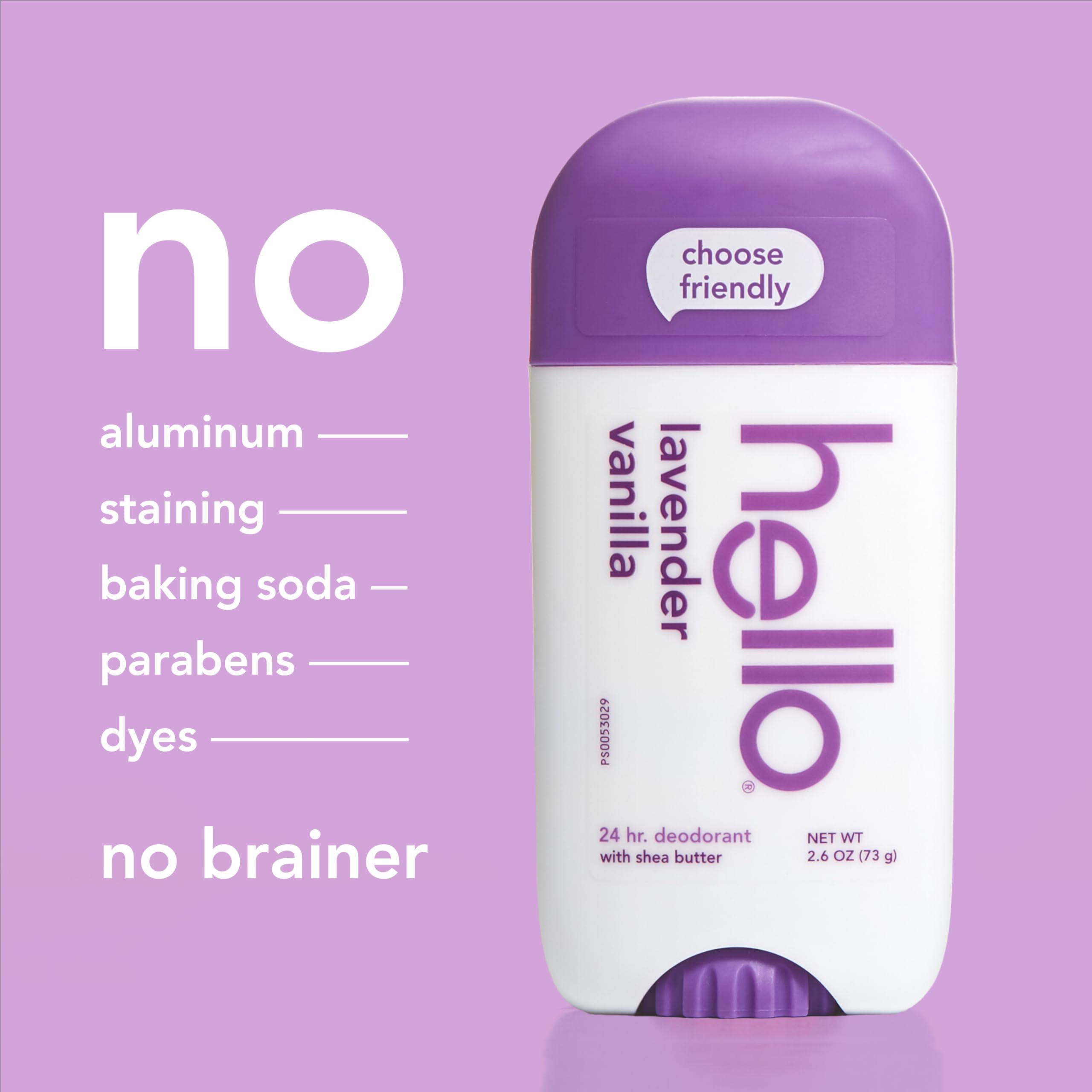Natural Lavender Vanilla Aluminum-Free Deodorant for Women & Men - Shea Butter Enriched, 24-Hour Odor Protection, Baking Soda Free, Dermatologist Tested, 2.6 oz Stick - Perfect for Sensitive Skin & Daily Freshness at Work, Gym & Outdoor Activities