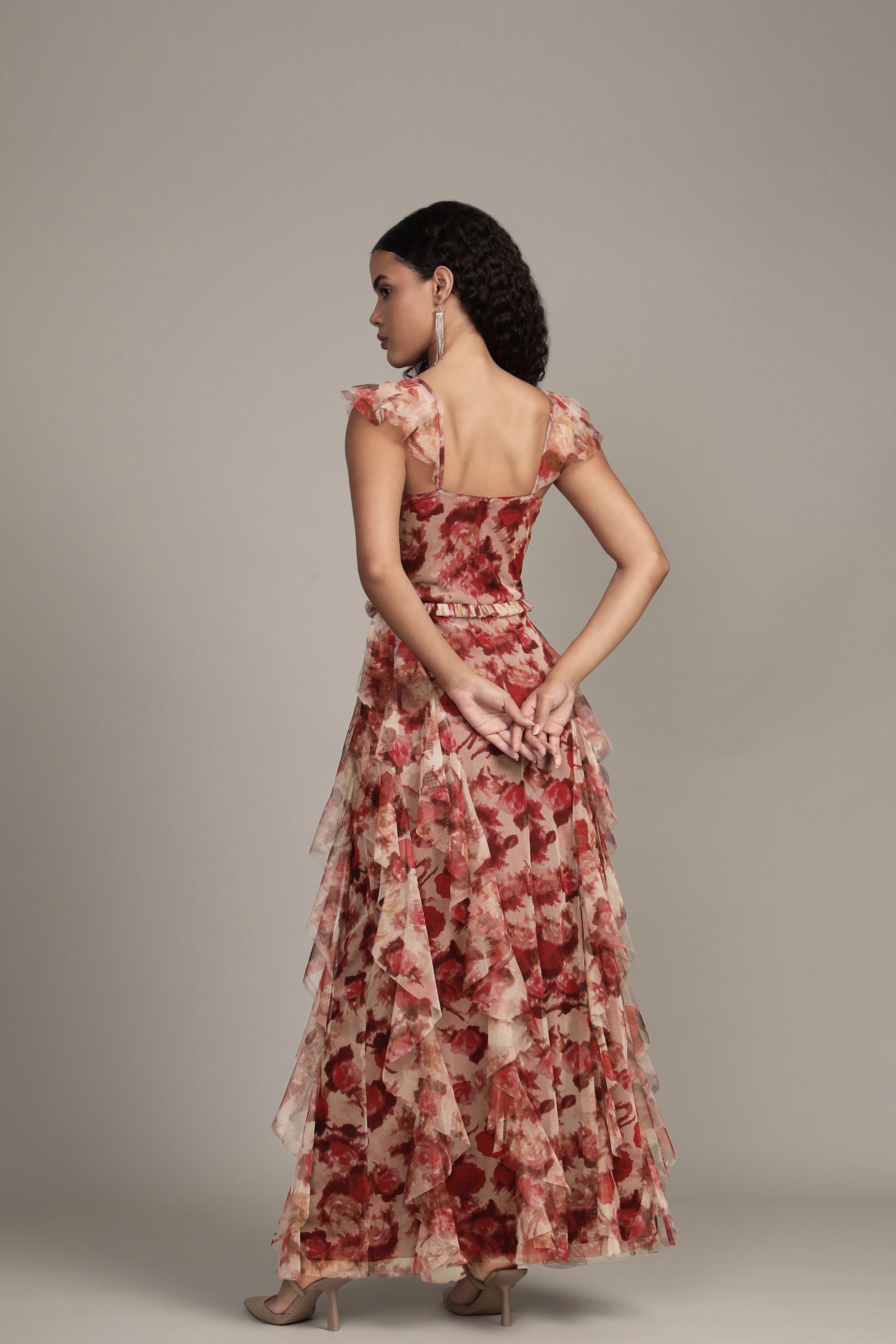 Malin Maxi Dress in Rose Floral Print - Elegant Long Flowy Summer Dress for Women | Perfect for Beach Vacations, Weddings & Date Nights