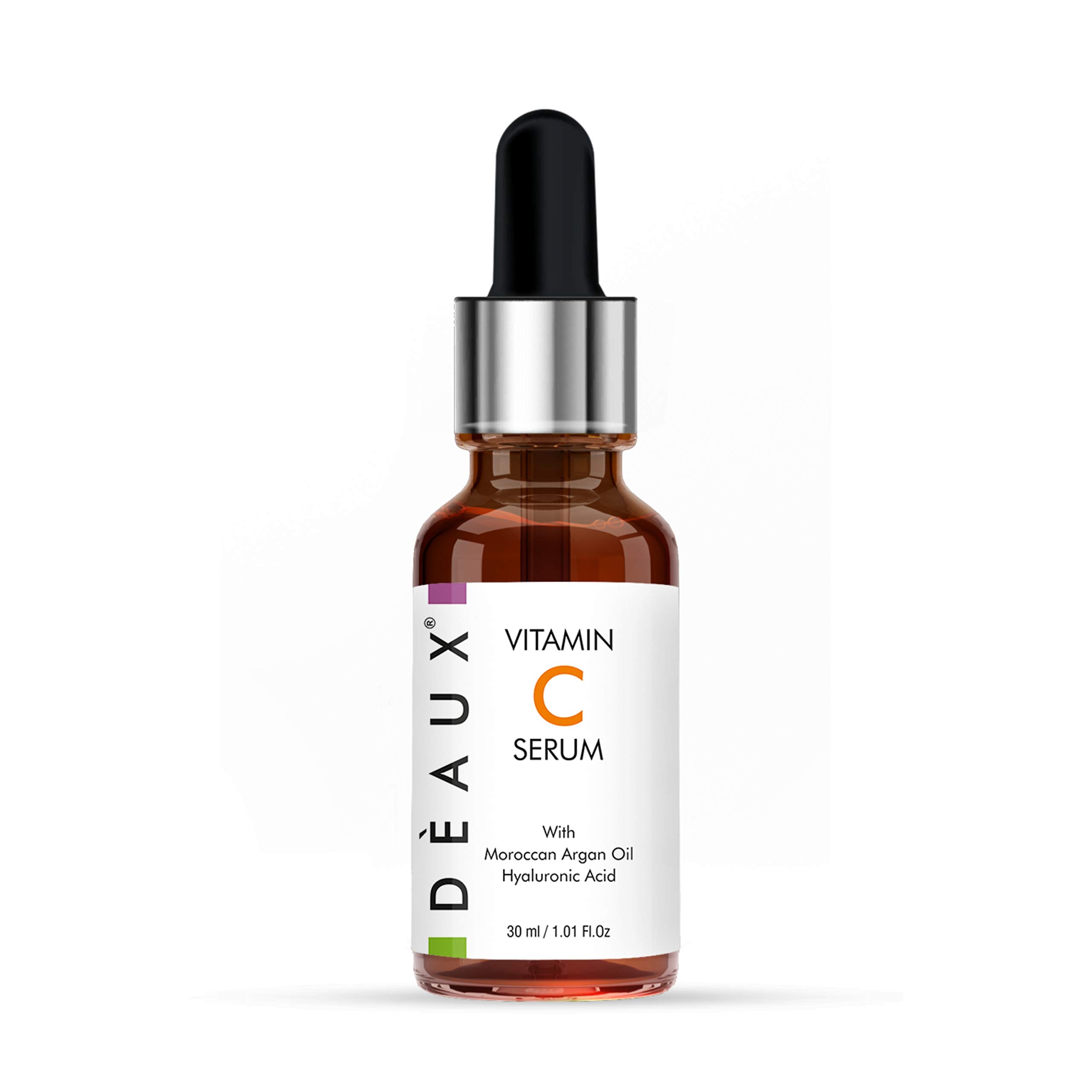 DEAUX Japan Vitamin C Brightening Serum with Moroccan Argan Oil & Hyaluronic Acid - 30ml for Acne, Dark Spots & Hyperpigmentation | Anti-Aging Face Treatment for Glowing Skin | Day & Night Skincare Routine