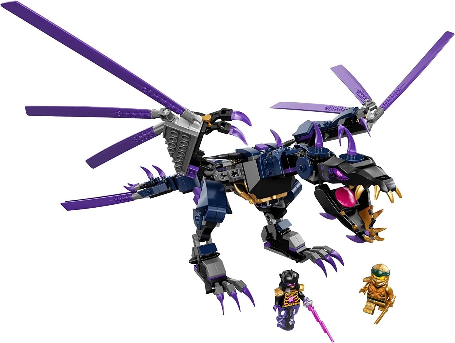 LEGO 71742 NINJAGO Overlord Dragon Building Toy Set with Golden Lloyd Ninja Minifigure - Creative Play for Kids Ages 7+ | Birthday Gift Idea & Cool Room Decor for Boys and Girls