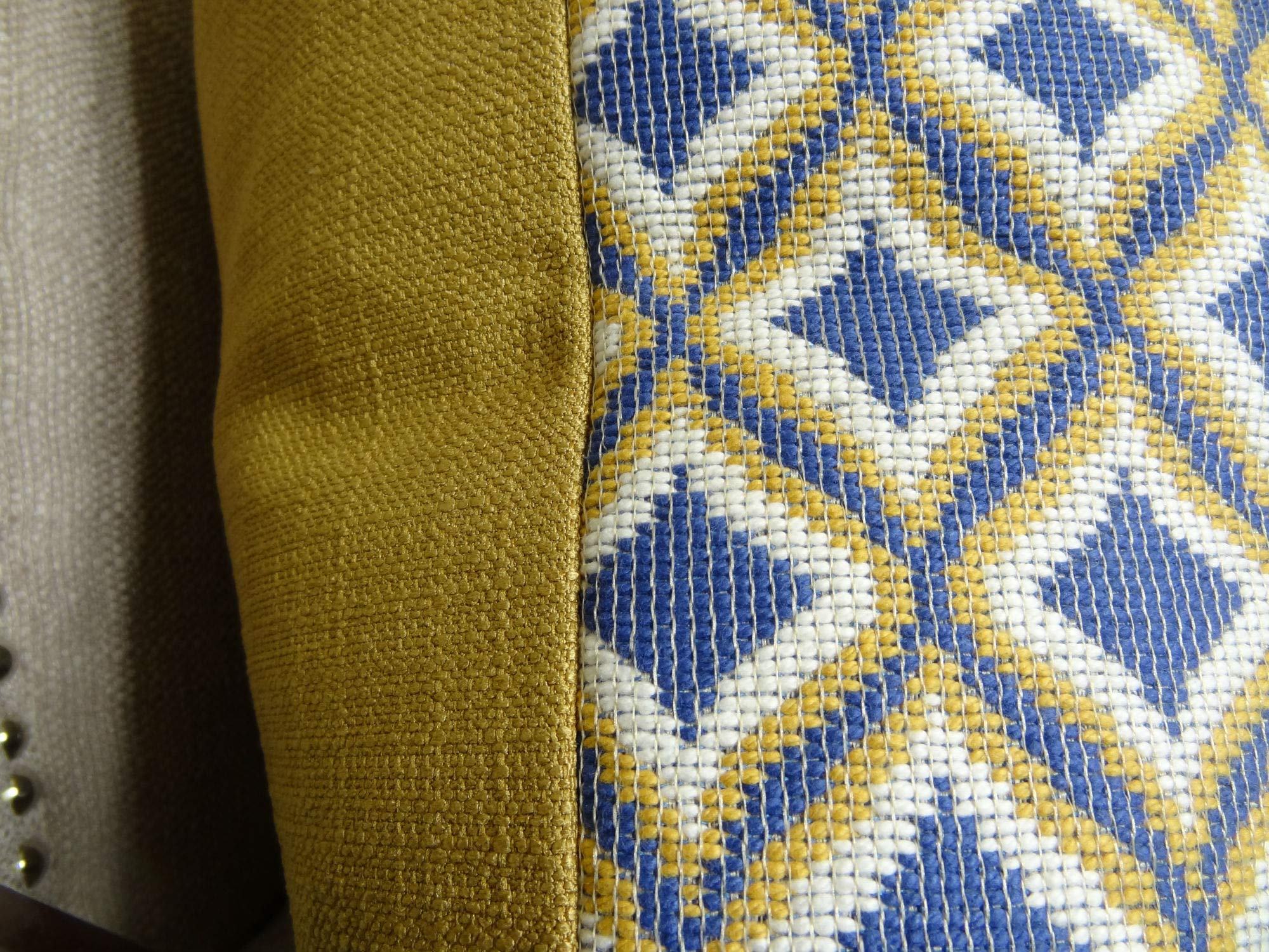 Plutus Luv Handmade Decorative Throw Pillow 18x18 Inches - Soft Lavender White Yellow Boho Style Cushion for Living Room Sofa, Bedroom Decor & Cozy Home Accents