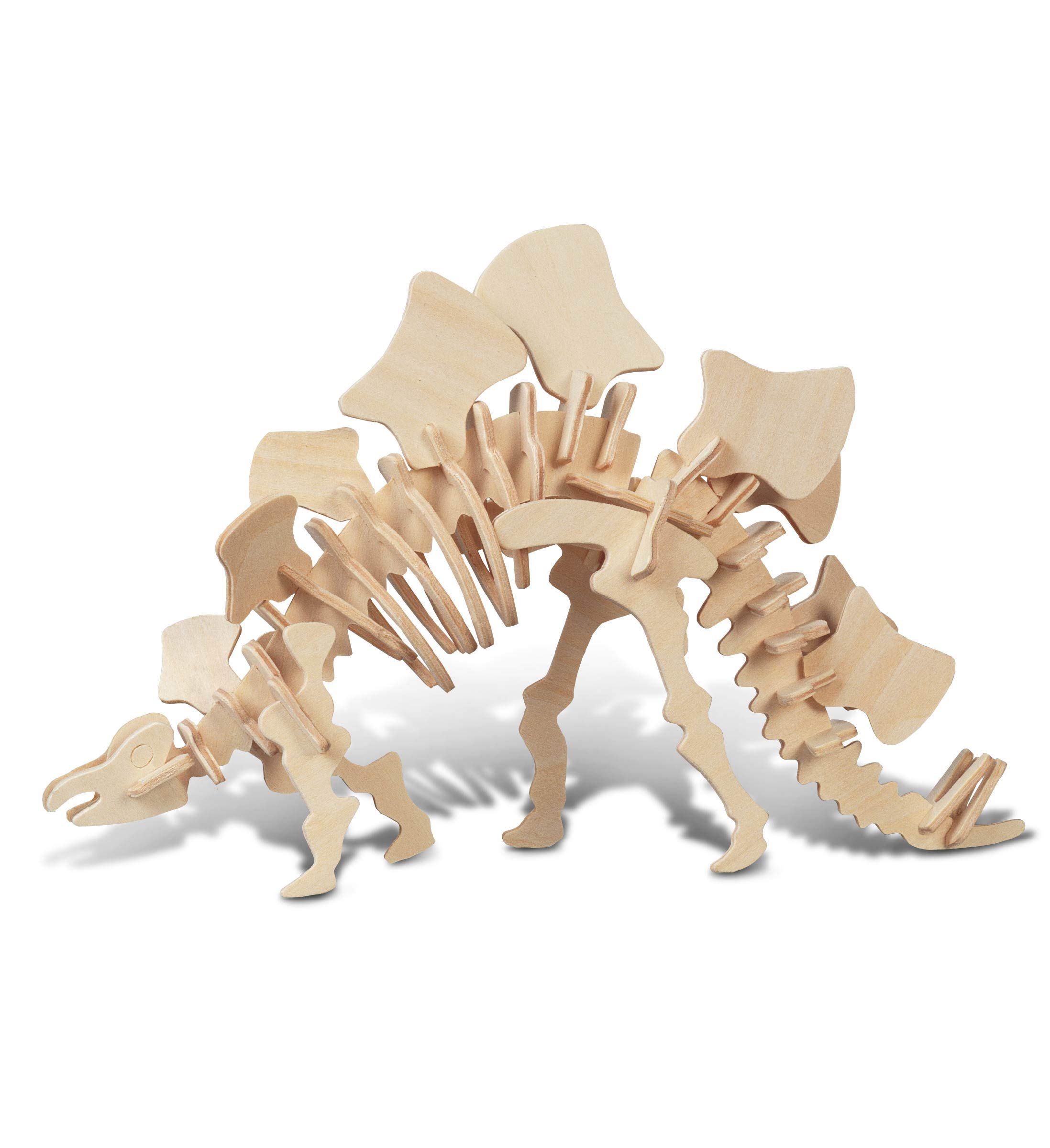 Stegosaurus Wooden Puzzle for Kids Ages 3+ | 44-Piece 3D Educational Brain Teaser Toy | STEM Learning Activity for Toddlers & Children | Perfect for Birthday Gifts, Classroom Activities & Family Game Night