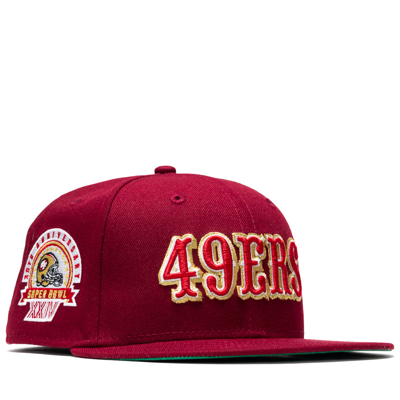 New Era x Politics San Francisco 49ers 59FIFTY Fitted Cap - Cardinal Red Official NFL Licensed Hat for Men - Perfect for Game Day, Sports Events & Streetwear Fashion