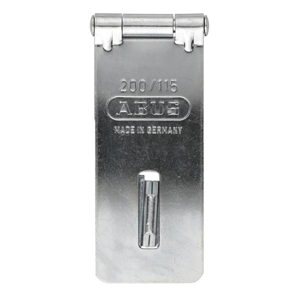 ABUS 200/115 C 4.5 Inch Heavy Duty Steel Security Hasp with Padlock - Secure Sheds, Gates, Toolboxes & Outdoor Equipment