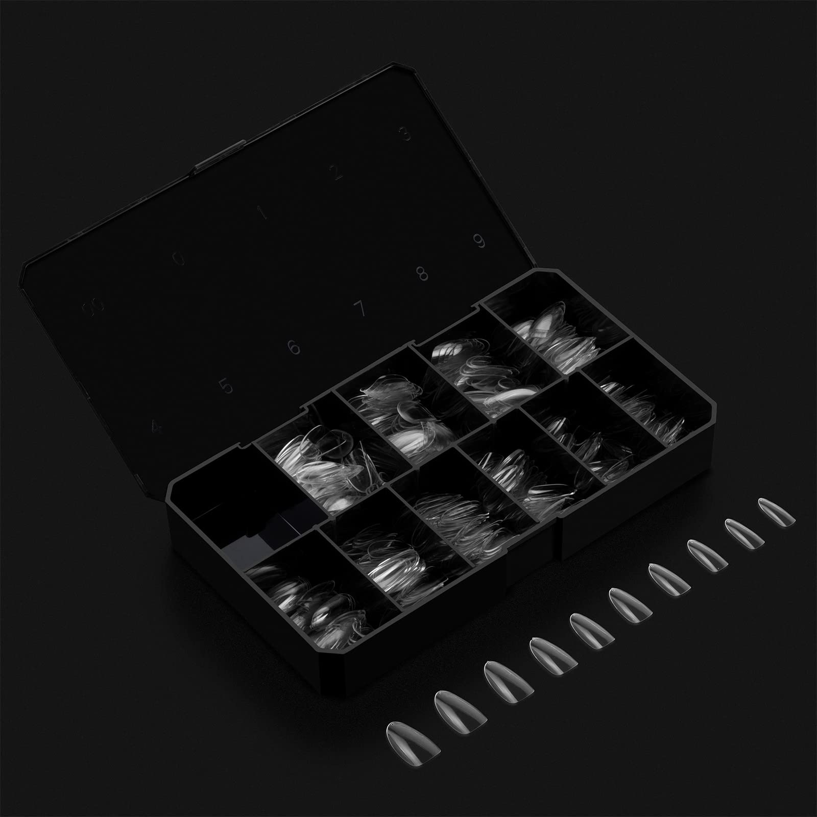 Apres Nail Gel-X Nail Extension Kit with 500 Natural Round Short Tips | Premium Quality Gel Nail Tips in 10 Sizes (0-9) | Professional Salon & DIY Home Manicure Set for Natural-Looking Nail Extensions