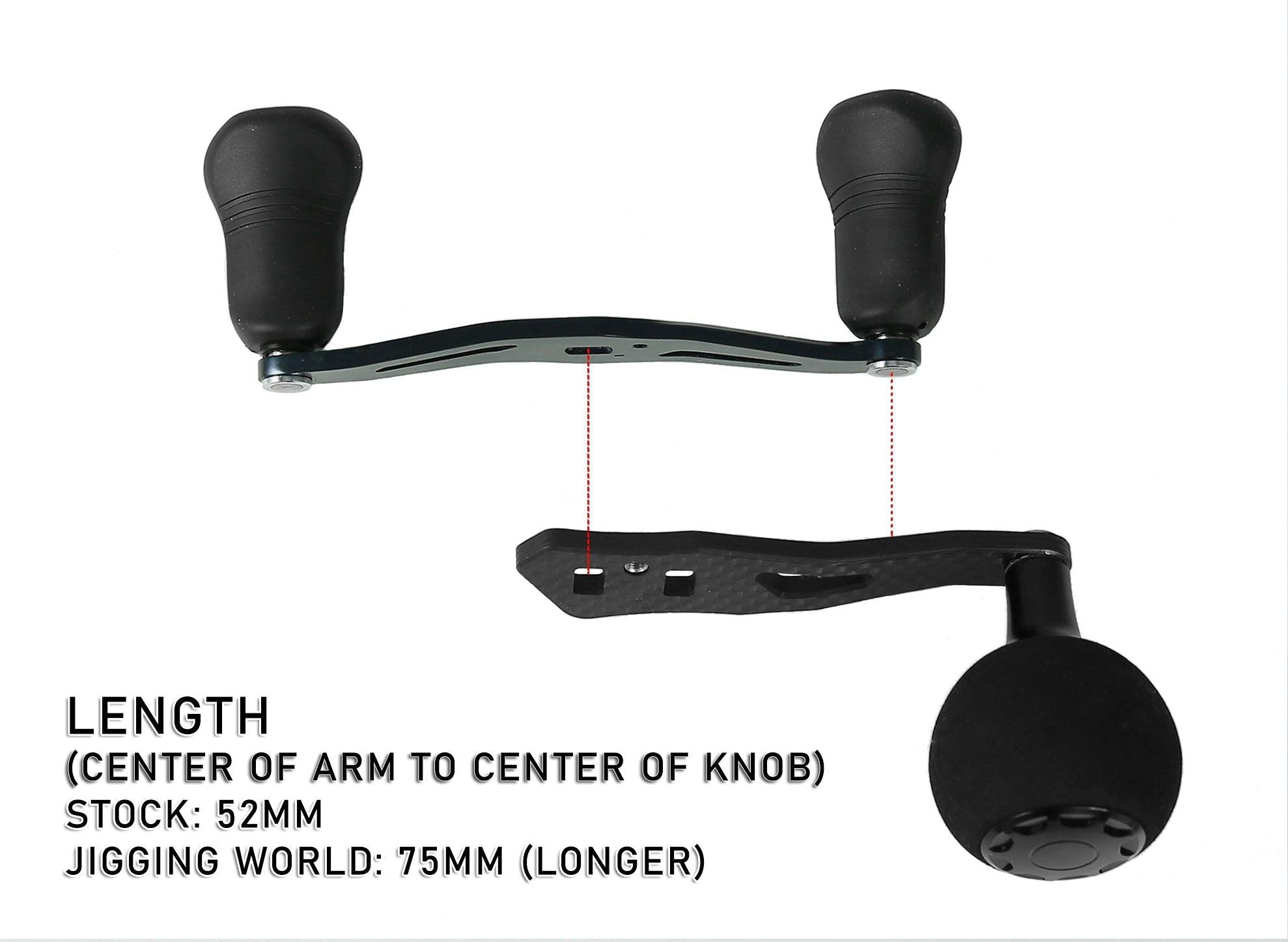 Jigging World Power Handle for Shimano Tranx 300 & 400 Baitcasting Reels - Upgrade Your Fishing Gear for Saltwater & Freshwater Angling