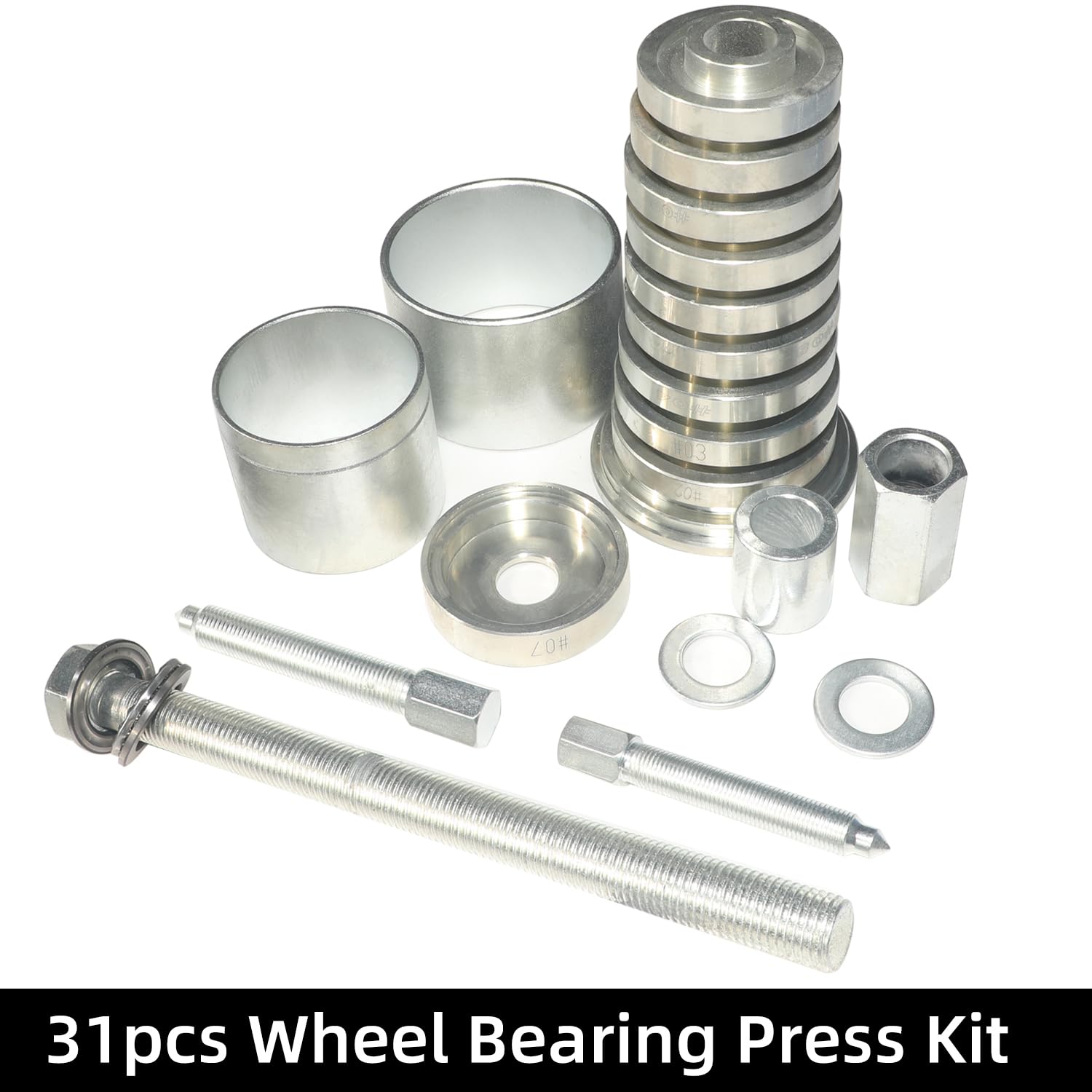 DPTOOL 31-Piece Universal Wheel Bearing Press Kit - Front Wheel Drive Bearing Removal & Installation Tool Set for Cars, Trucks & SUVs - Perfect for DIY Auto Repair & Maintenance