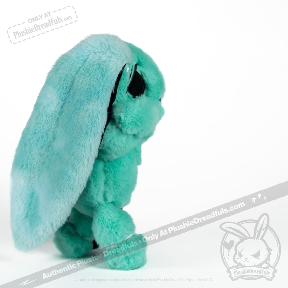 Plushie Dreadfuls Anxiety Rabbit Stuffed Animal - Teal Limited Edition Soft Plush Toy for Stress Relief & Emotional Support | Perfect Gift for Anxiety Sufferers, Therapy Comfort & Bedroom Decor