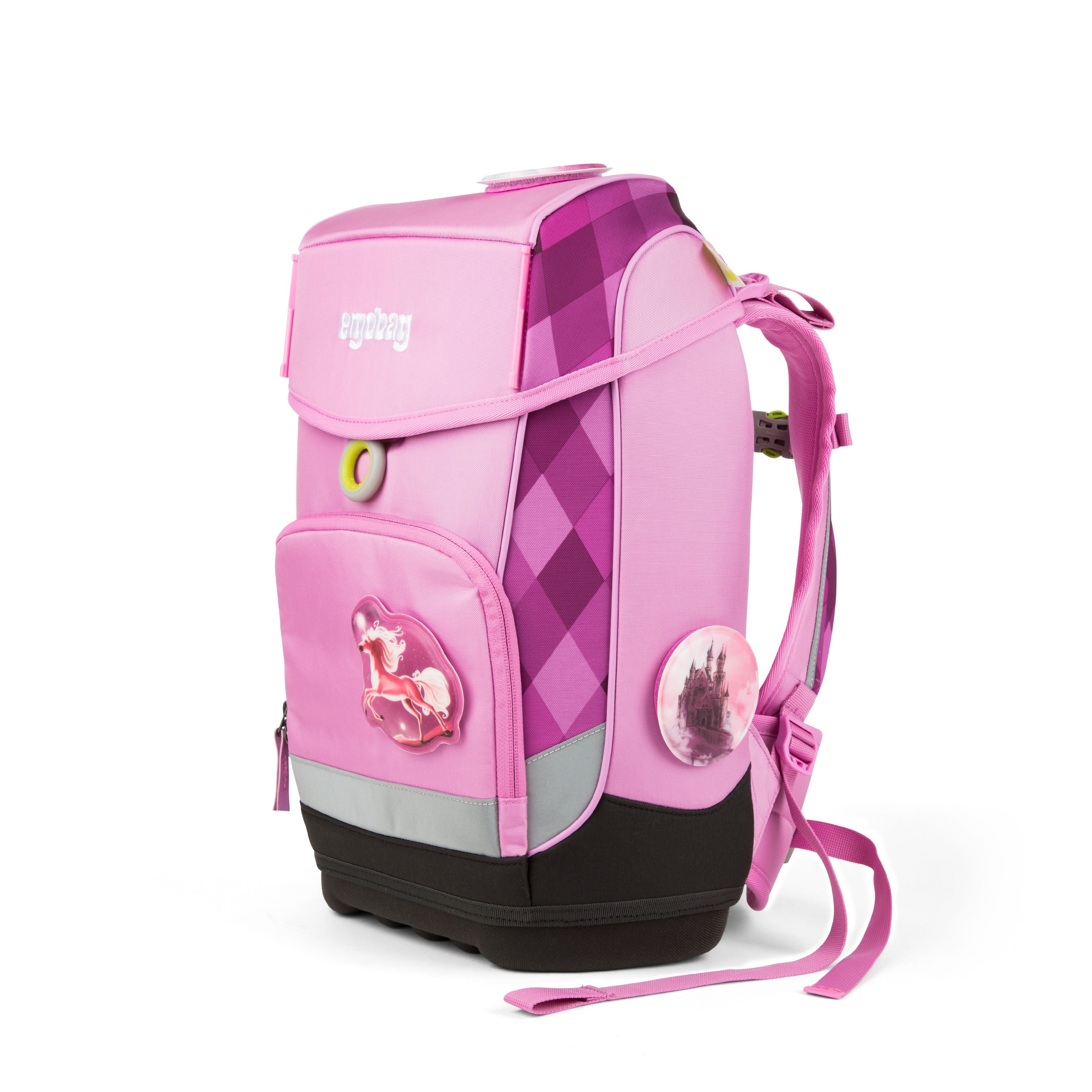ergobag Cubo Slim Backpack for Kids - Lightweight & Ergonomic School Bag with Pink Bear Design | Perfect for Preschool, Kindergarten & Daycare