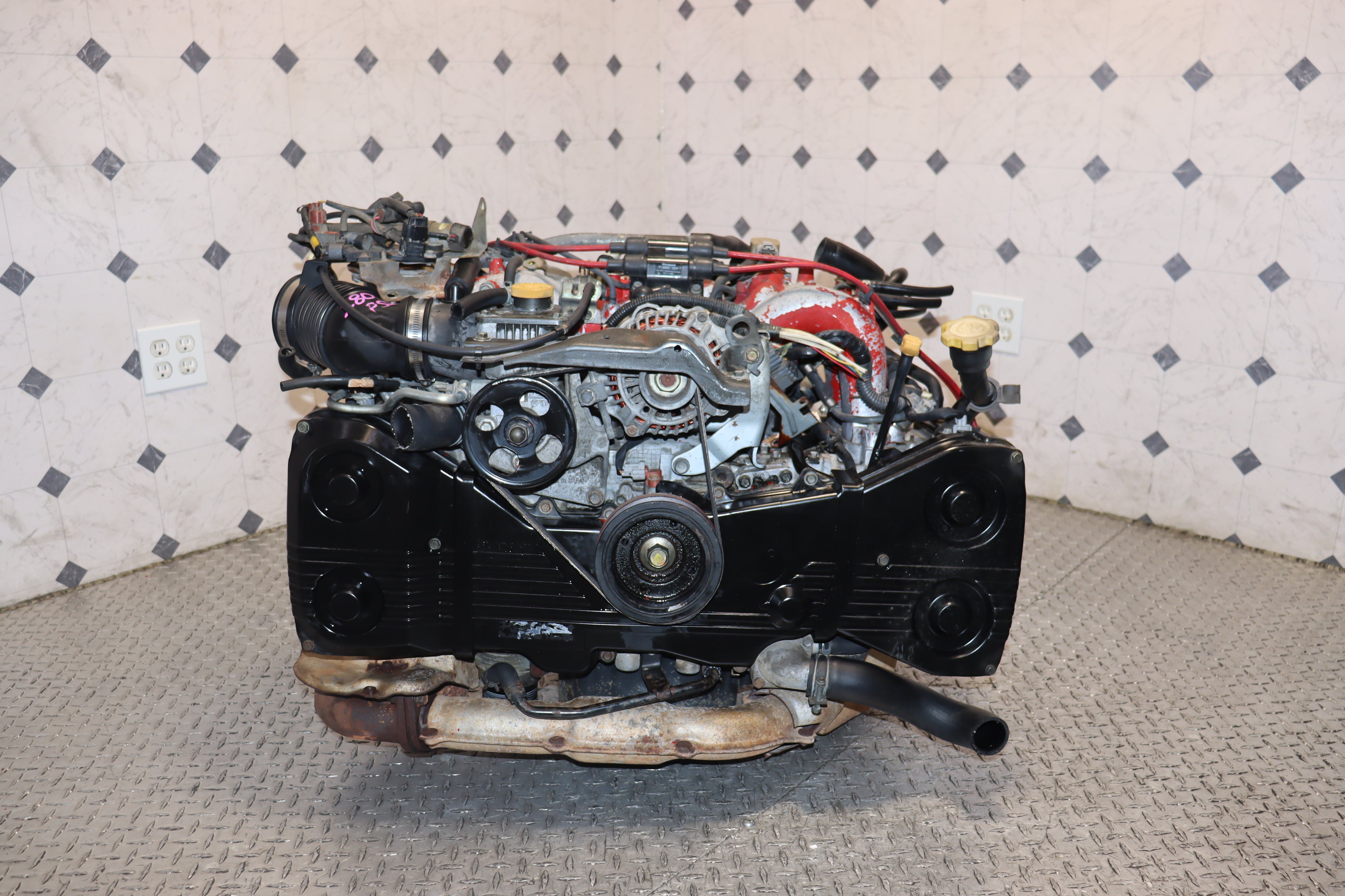JDM EJ207 Turbo Engine with 5-Speed Manual Transmission - High Performance Subaru Engine for Racing, Drifting & Engine Swap Projects