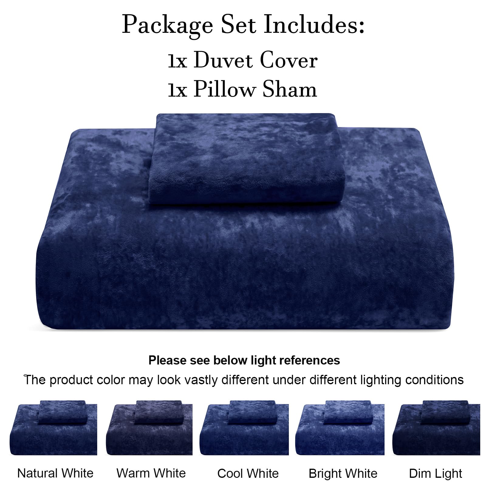 Luxury Velvet Duvet Cover Set Twin Size 2-Piece - Ultra Soft Breathable Comforter Cover with Pillow Shams - Cozy Flannel Bedding Collection 68