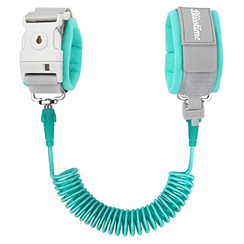 Blisstime Upgraded Anti-Lost Baby Leash with Key Lock & 360° Rotating Connector - Adjustable Wrist Strap for Toddlers & Kids (8.2ft/2.5m, Cyan) - Perfect for Shopping, Travel & Crowded Places