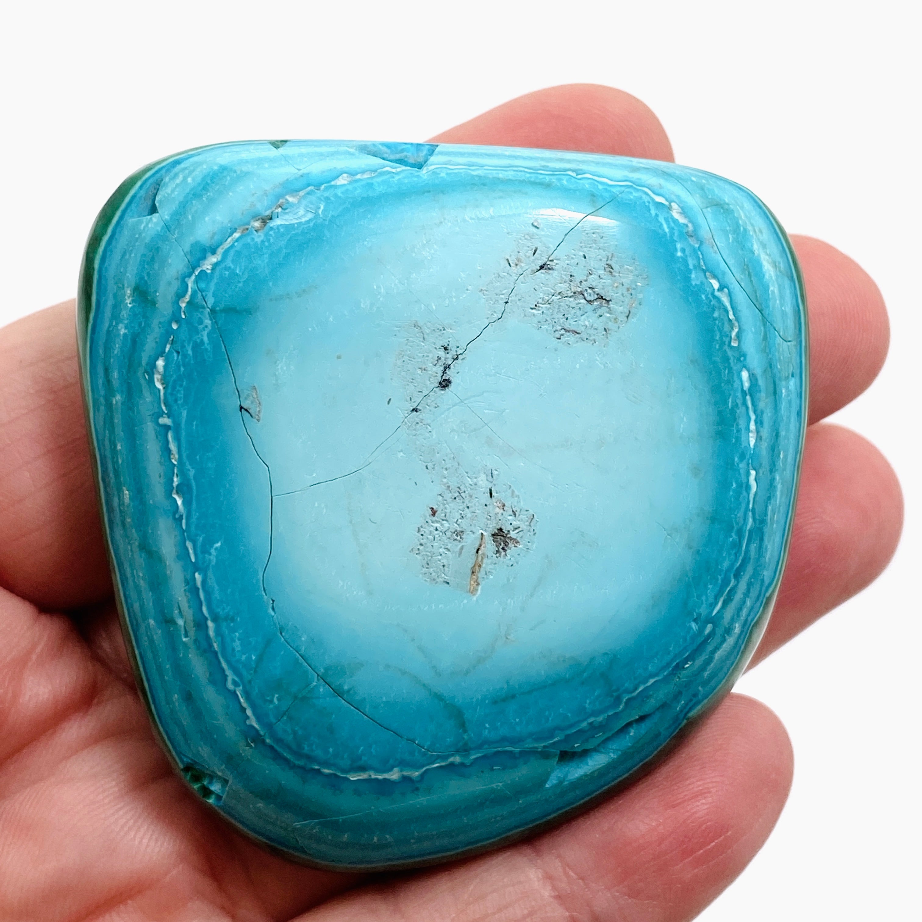 Natural Malachite and Chrysocolla Polished Freeform Stone - Congo CR3749 | Healing Crystal for Meditation, Jewelry Making & Home Decor