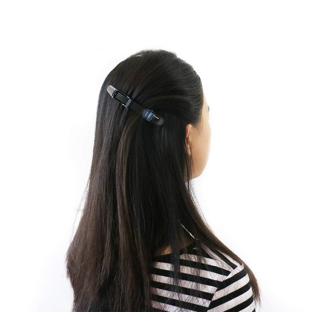 6 Pcs Professional Hairdressing Beak Sectioning Clips - Salon Crocodile Hairpins for Styling, Hair Care & Sectioning - Large Hair Clips for Salon & Home Use (Black)