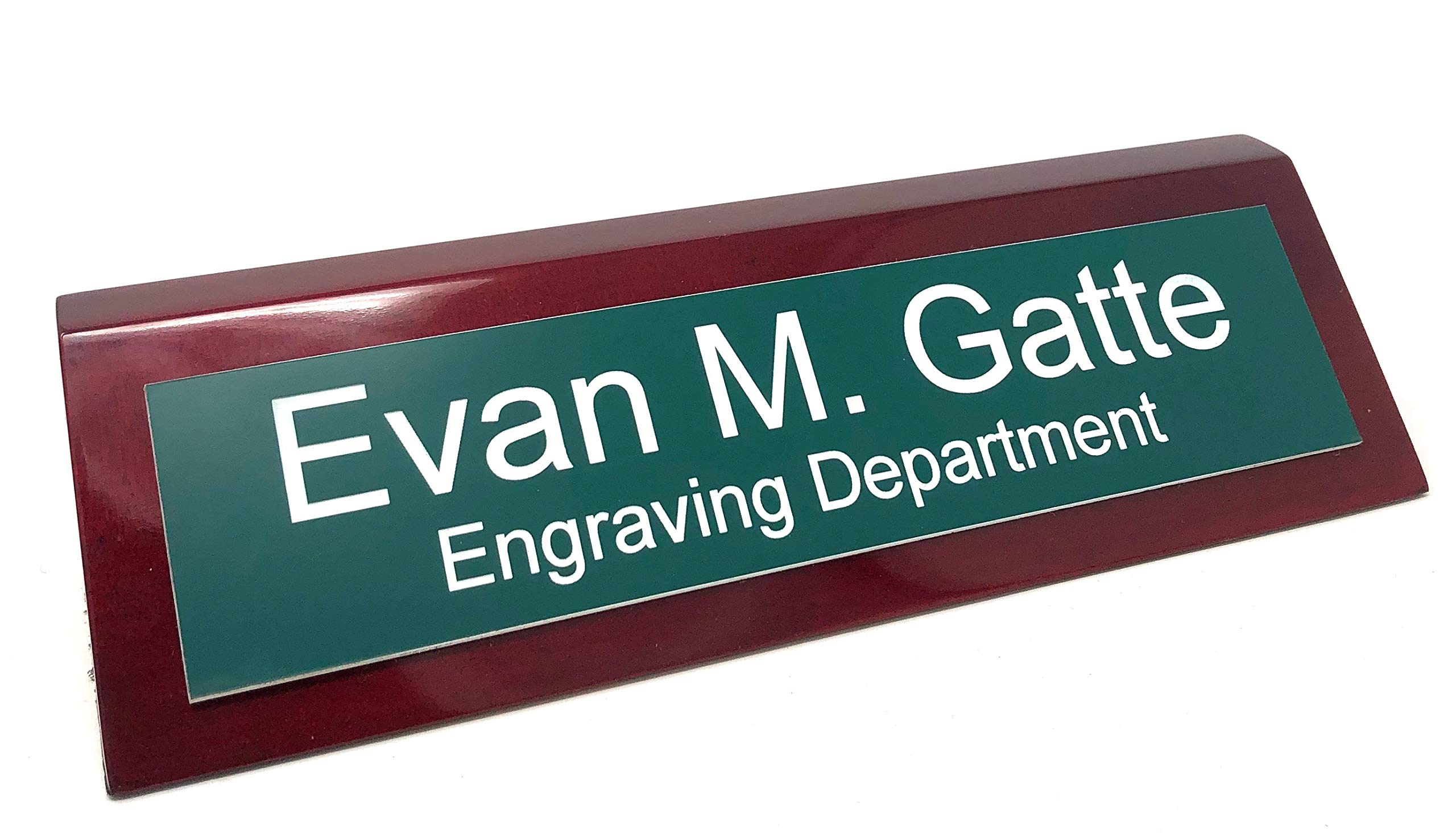 Custom Engraved Rosewood Desk Name Plate - 10