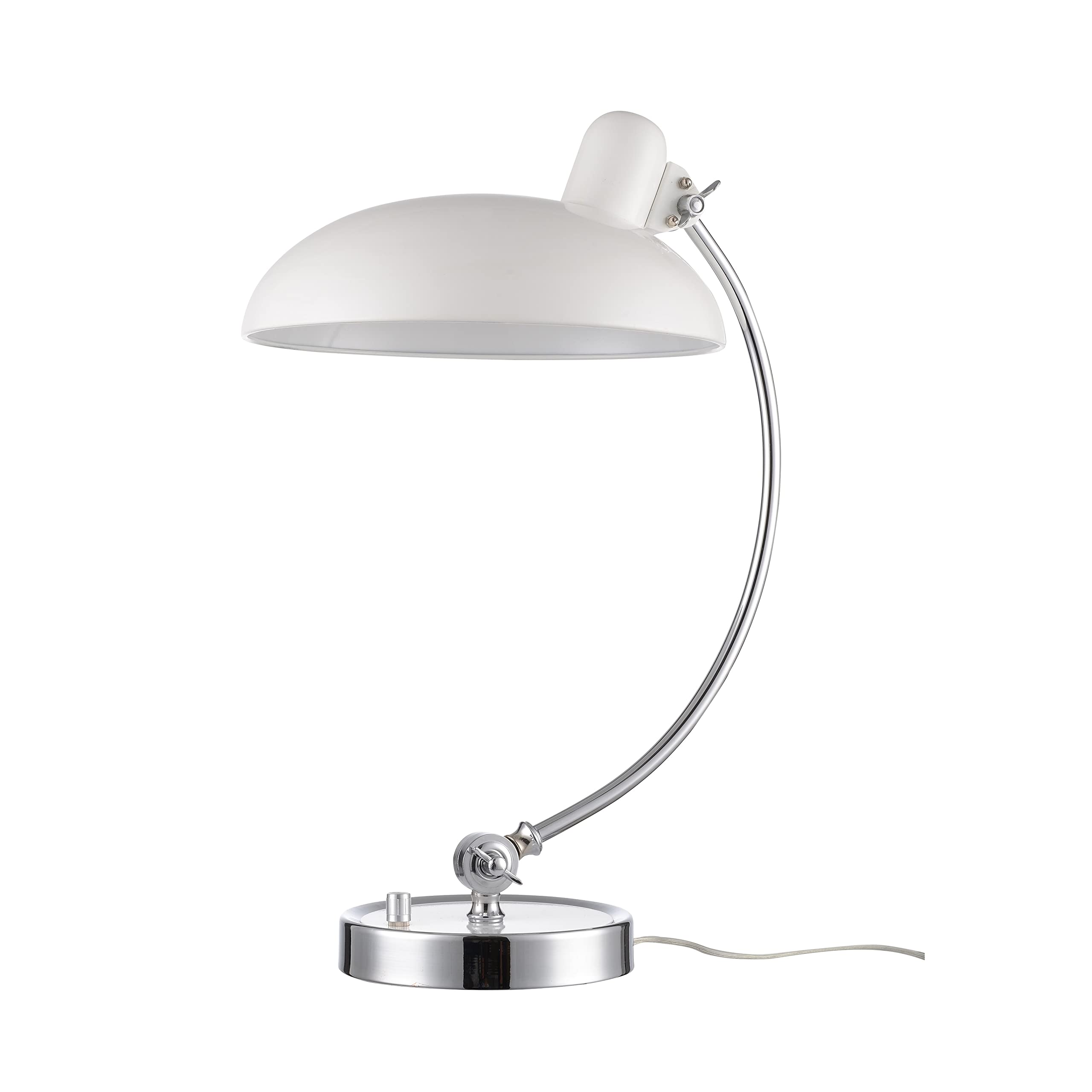Adjustable Steel Desk Lamp - Modern White LED Task Light for Home Office, Study & Reading | Woodbridge Lighting