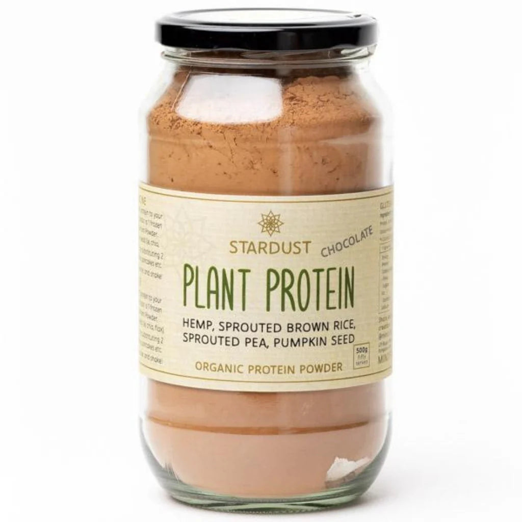 Mindful Foods Stardust Plant-Based Protein Powder - 380g Chocolate Flavor | Vegan Protein Supplement for Smoothies, Baking & Post-Workout Recovery