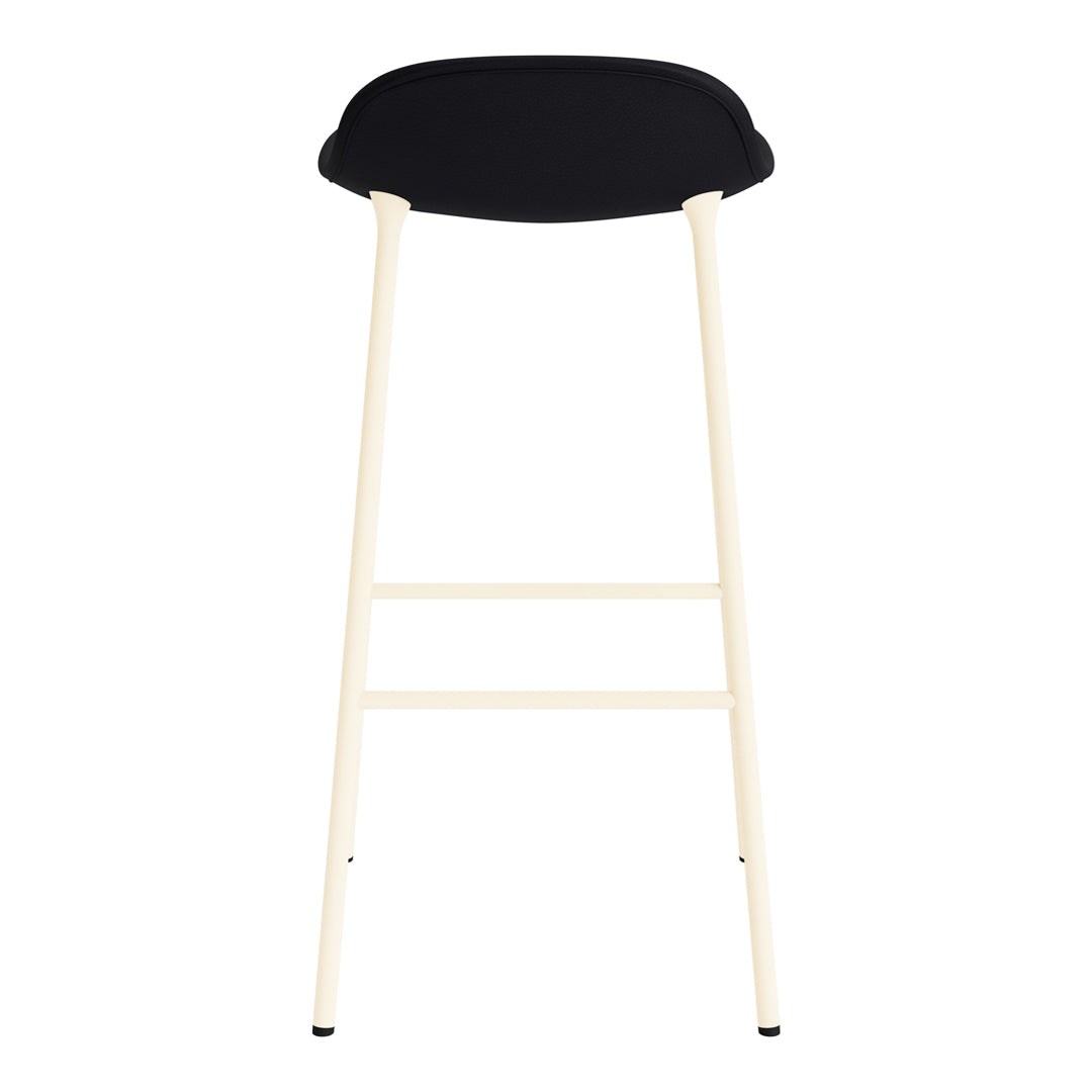 Modern Form Bar Stool with Metal Legs & Upholstered Seat - Perfect for Kitchen Islands, Home Bars & Commercial Use