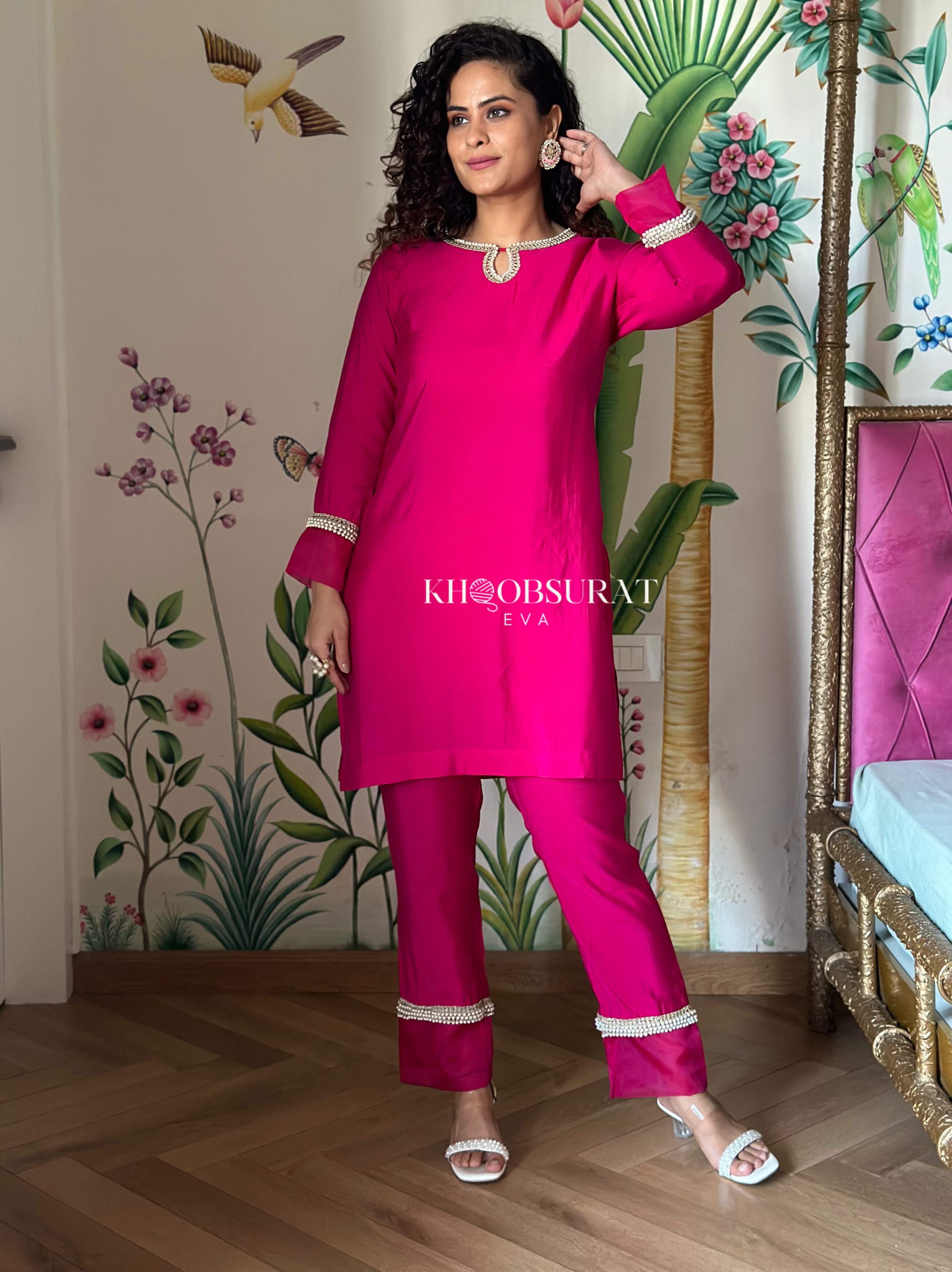 Stylish Pink Kurta Set for Women | Kareena Beauty | Perfect for Festivals, Parties & Casual Wear