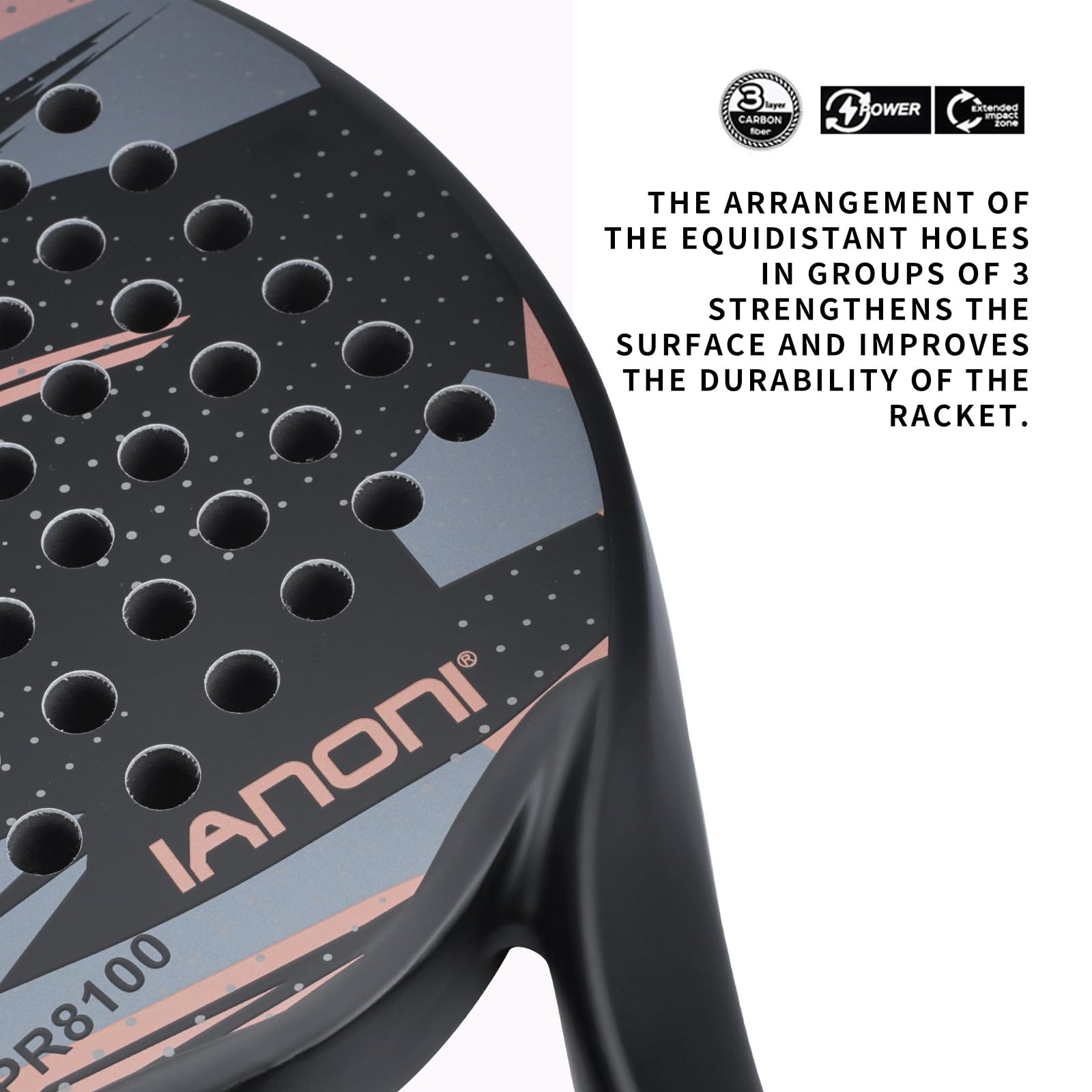 Premium Carbon Fiber Padel Racket with EVA Memory Flex Foam Core - Lightweight Tennis Paddle for Professional & Recreational Play - Ideal for Court Sports & Outdoor Games