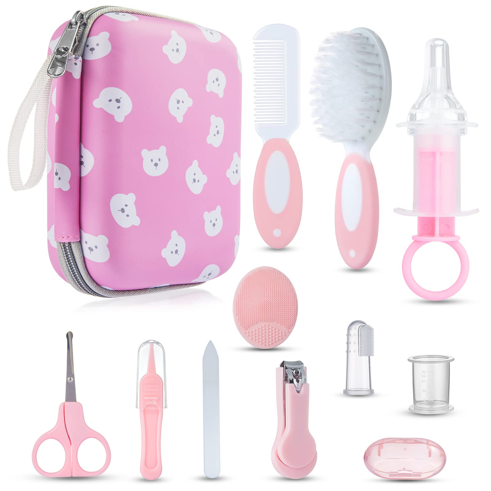 Lictin Baby Grooming & Health Care Kit - Newborn Essentials Set with Hair Brush, Comb, Nail Clippers & More for Infants & Toddlers | Perfect for Baby Shower Gifts & Nursery Care