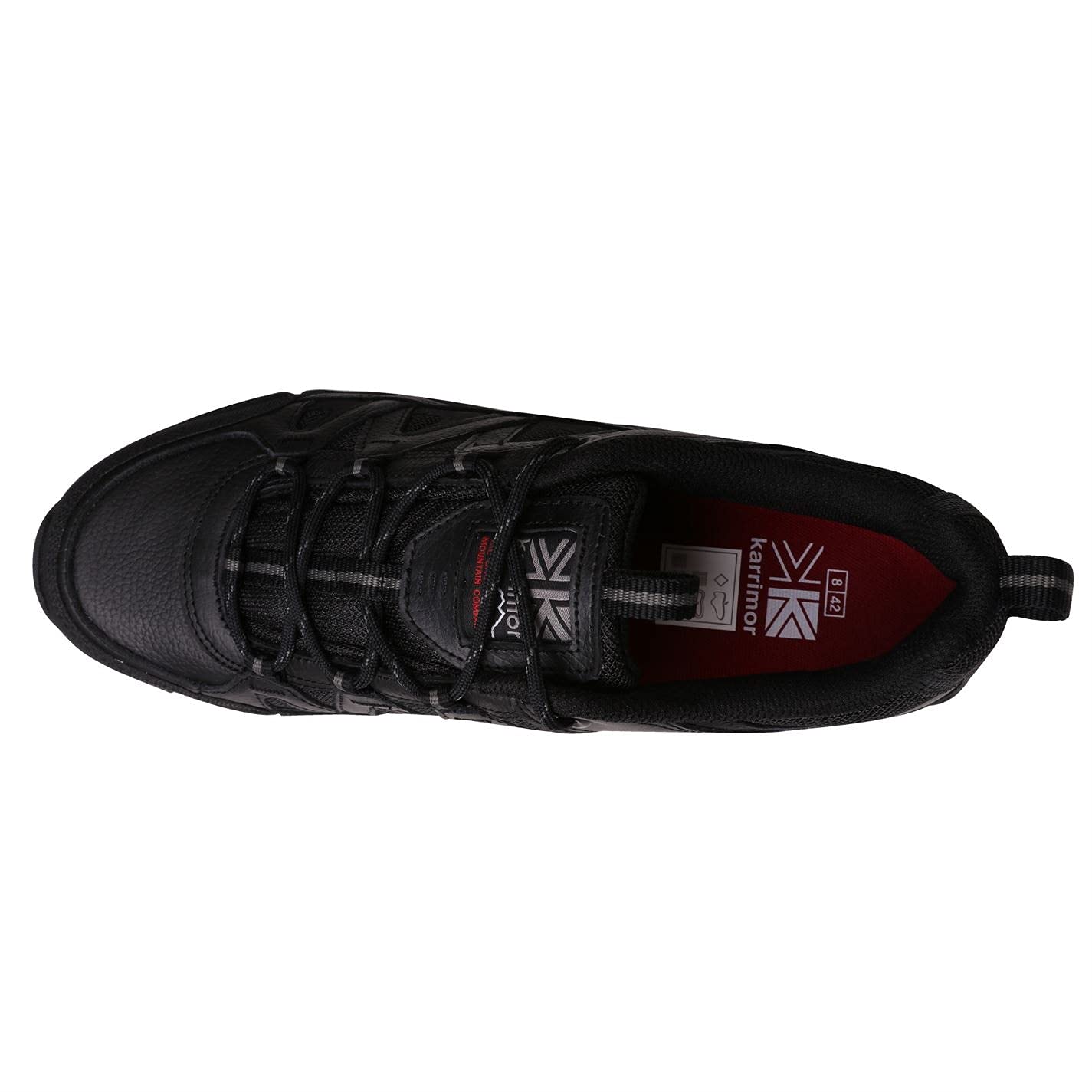Karrimor Summit Men's Leather Walking Shoes - Comfortable & Durable Hiking Boots for Outdoor Adventures, Trail Running & Casual Wear