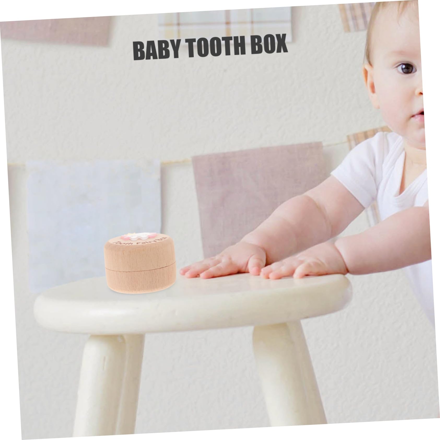 Ibasenice Wooden Tooth Box - Kids Tooth Holder & Changing Teeth Saver Case for Baby Teeth Keepsake - Perfect for First Lost Tooth Memory & Dental Milestones