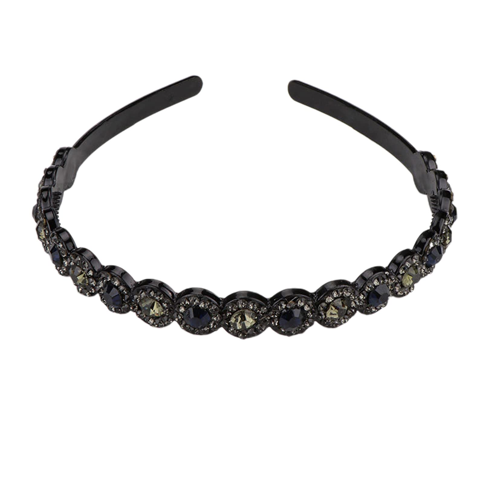 Andifangqi Shiny Rhinestone Hair Clips for Women - Non-Slip Reusable Narrow Headband Hair Accessories for Girls (Perfect for Parties, Weddings & Daily Styling)